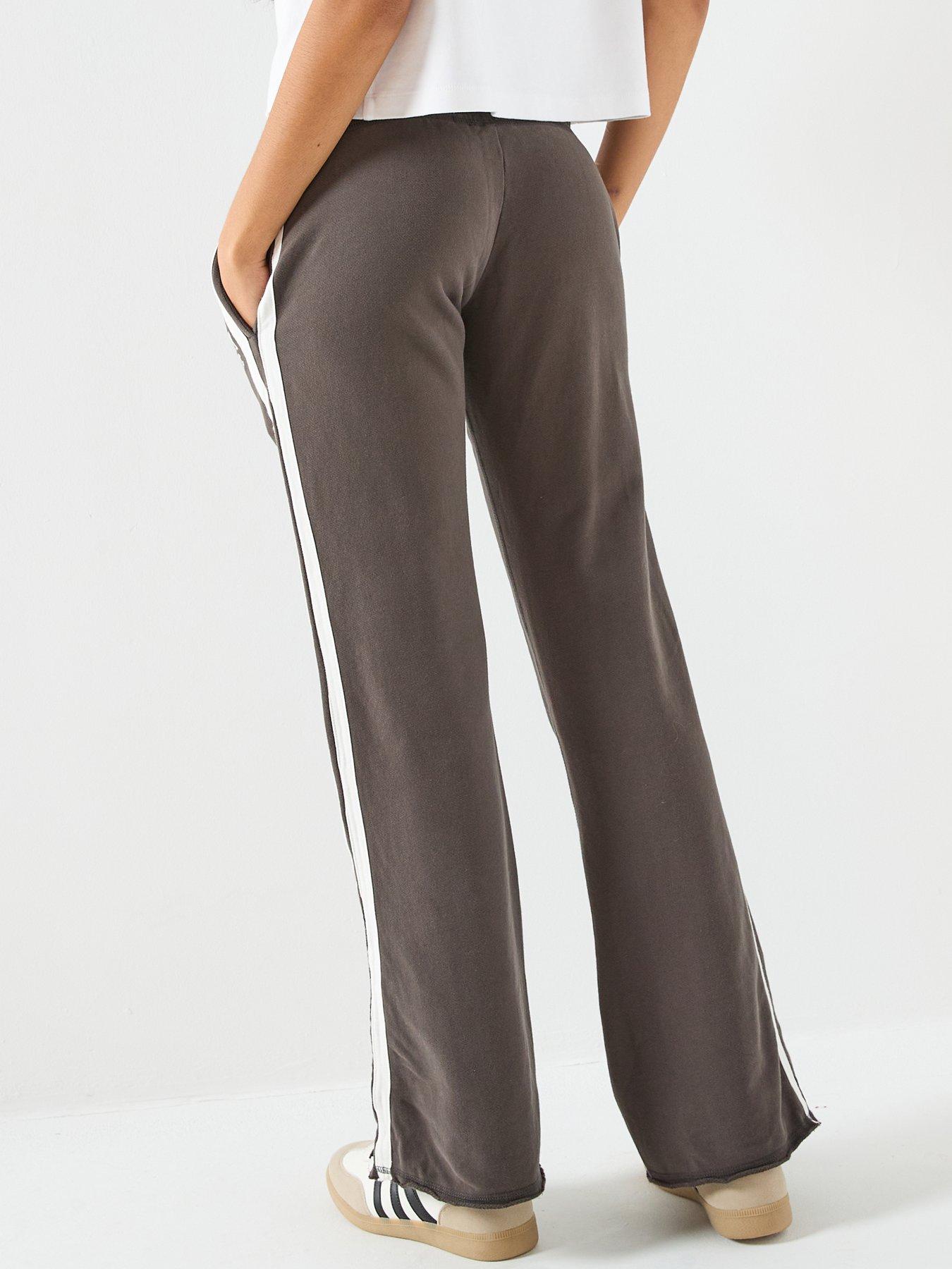 Image 2 of 5 of Superdry Athletic Stripe Flare Jogger - Grey