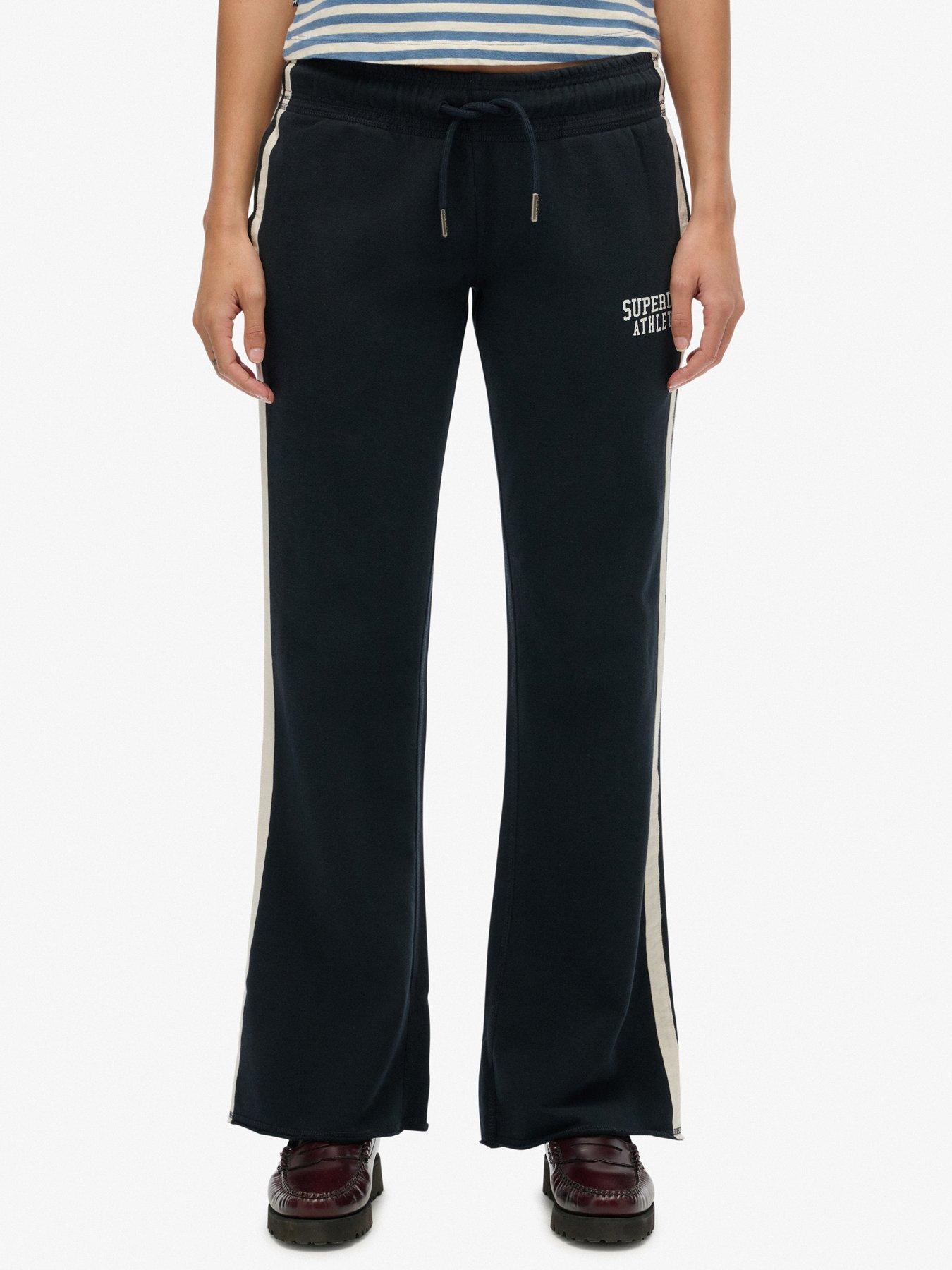 Superdry Athletic Stripe Flare Jogger - Navy
