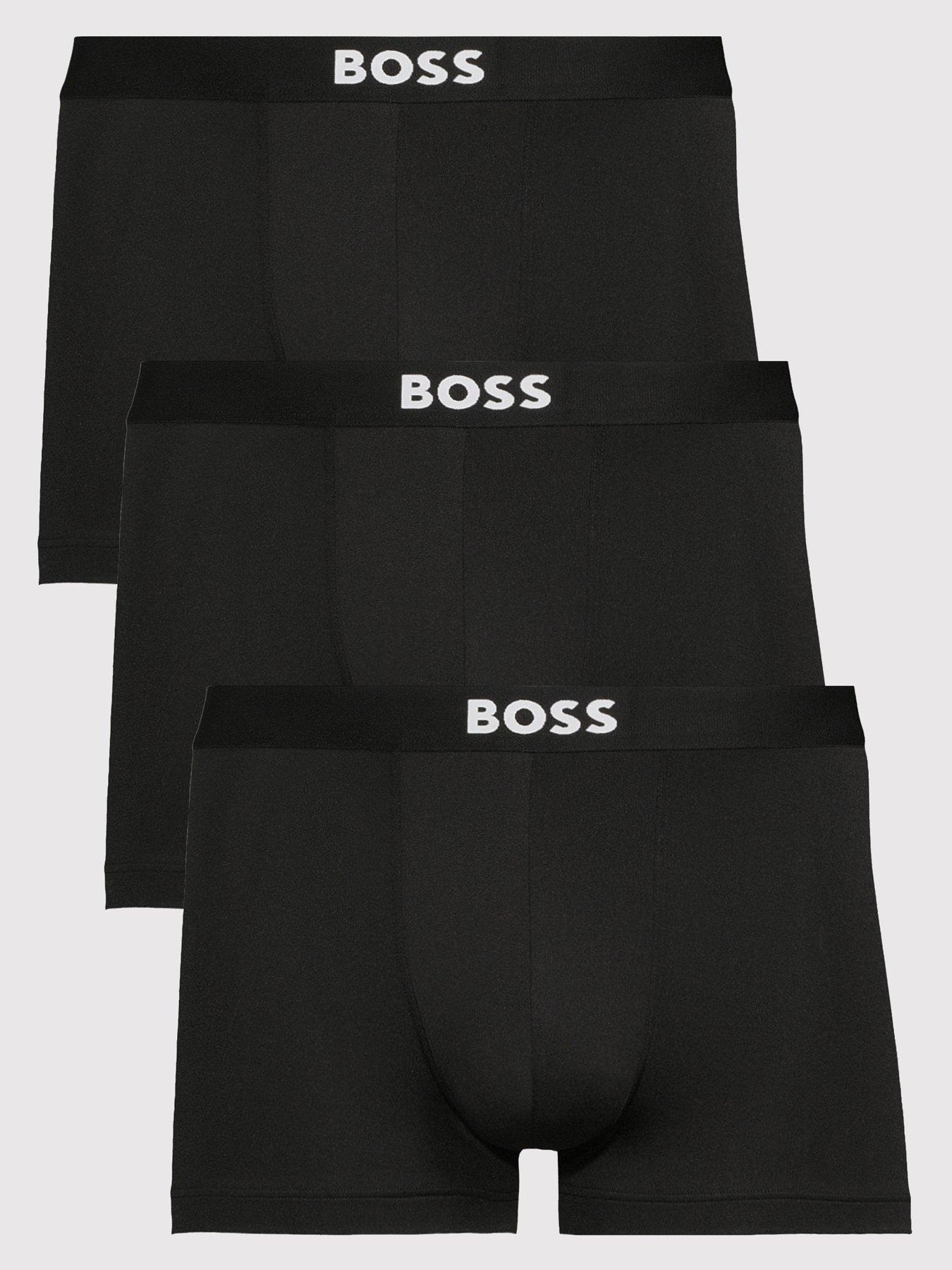 BOSS Bodywear 3 Pack Microfibre Trunks - Black