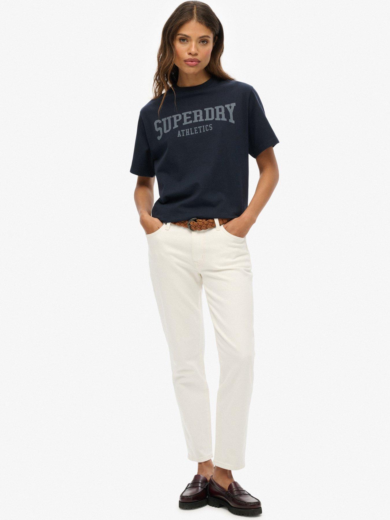  image of superdry-essentials-oversized-t-shirt-navy