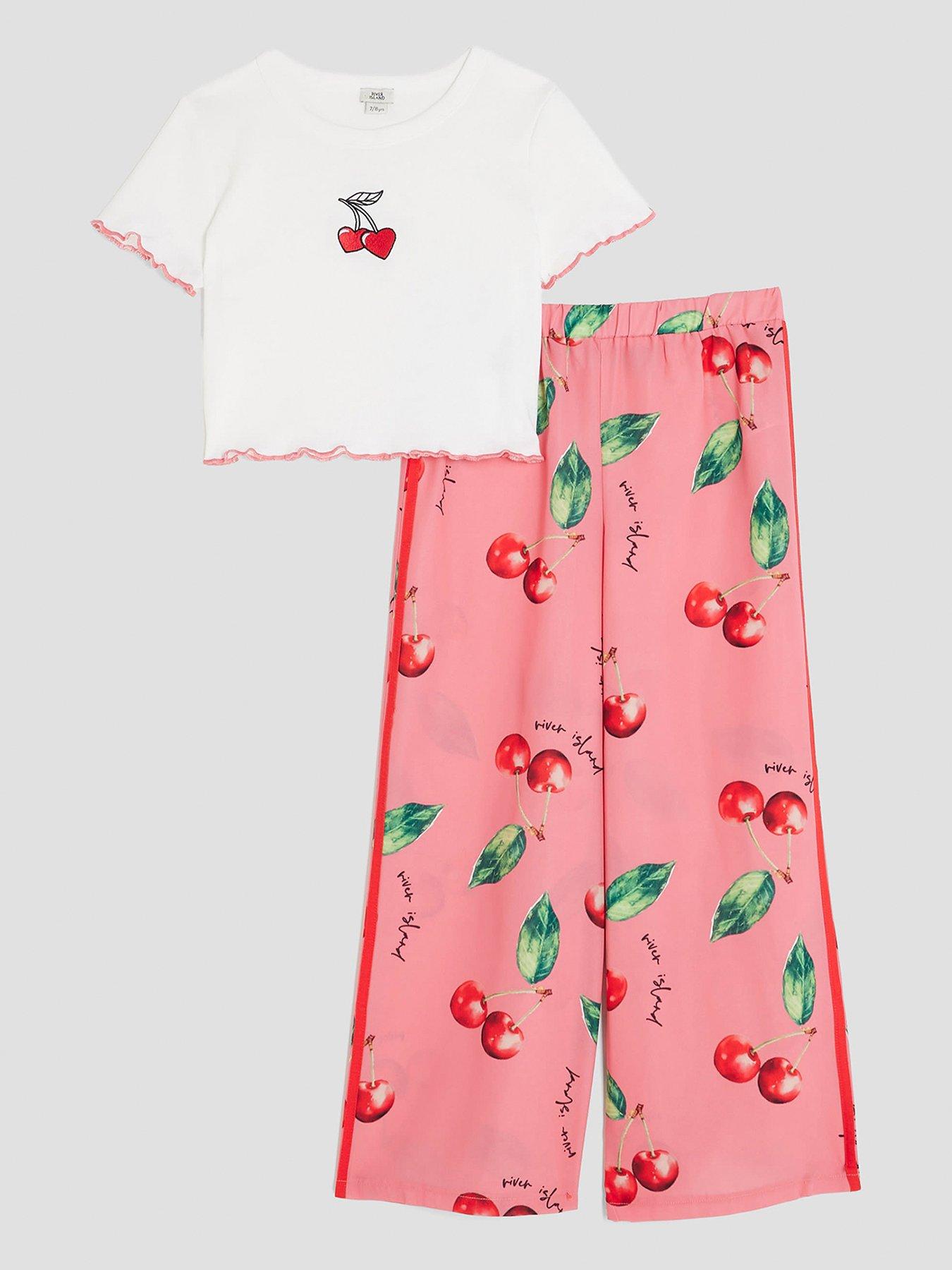 undefined Older Girls Cherry Trouser Set - Multi