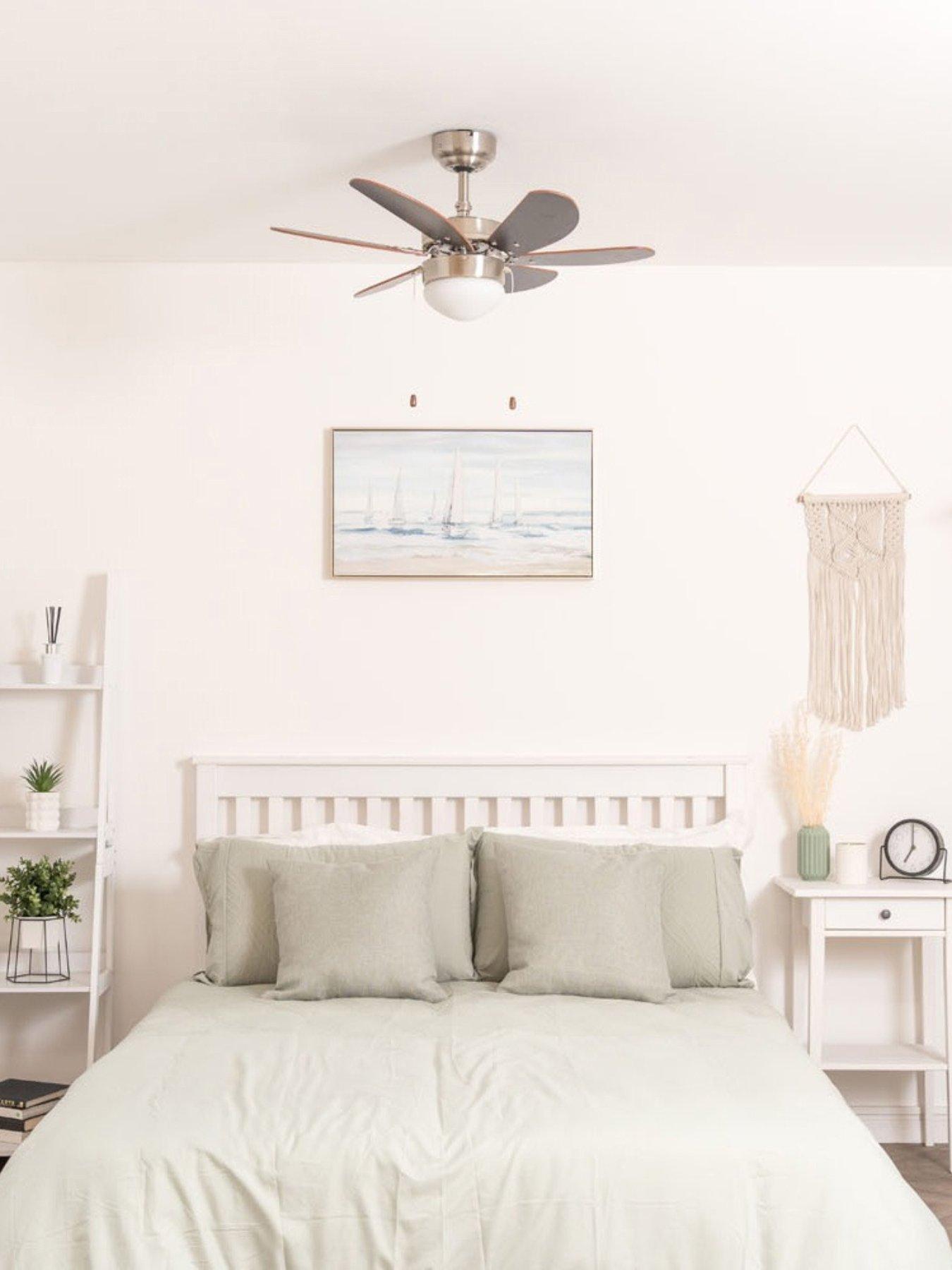 undefined Typhoon Brushed Chrome 30 Ceiling Fan With Light