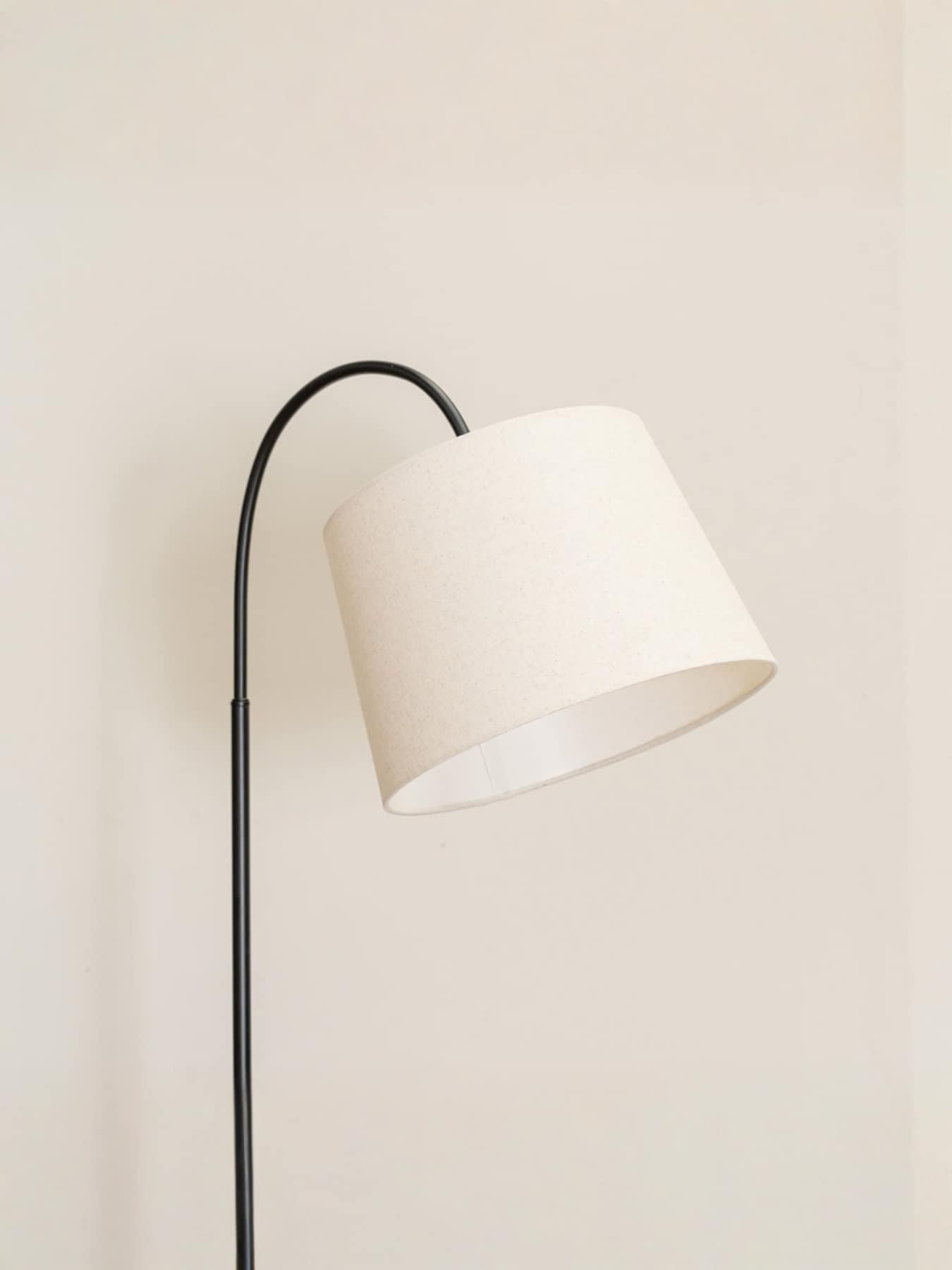 Image 3 of 3 of ValueLights Crowther Dark Wood Floor Lamp With Shelves