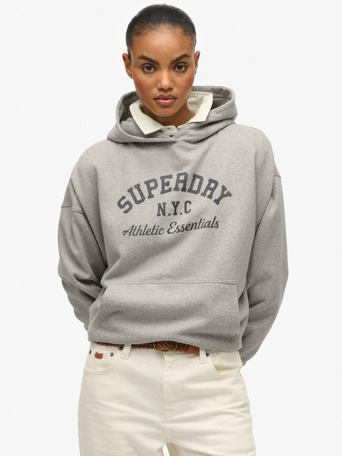 Superdry Athletic Essentials Relax Hoodie - Grey