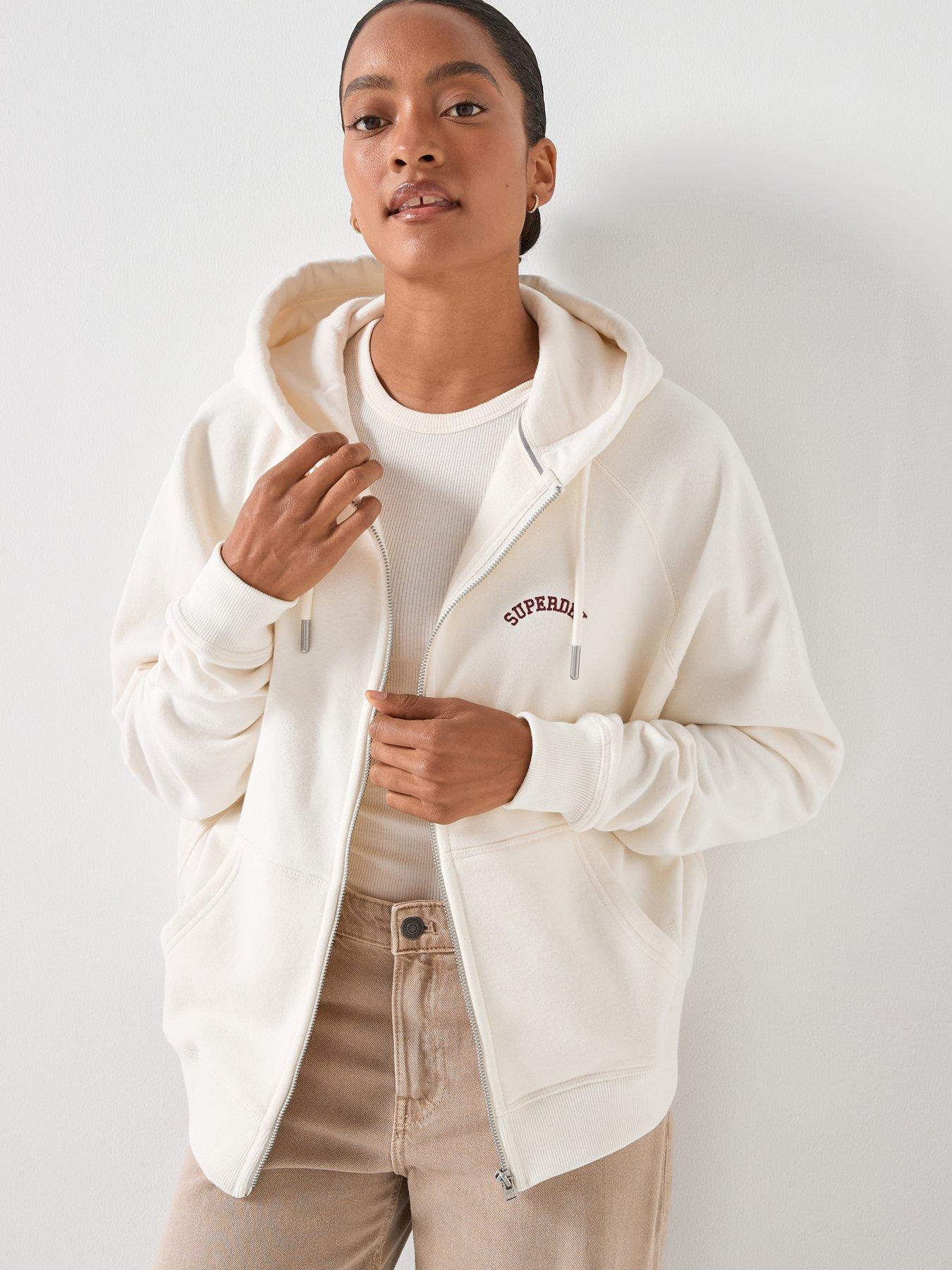 Superdry Essential Logo Design Hoodie - White