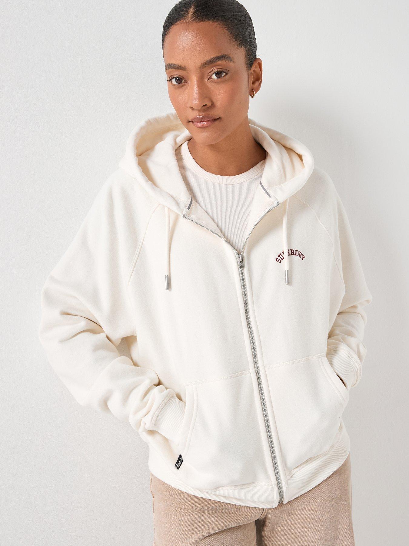  image of superdry-essential-logo-design-hoodie-white