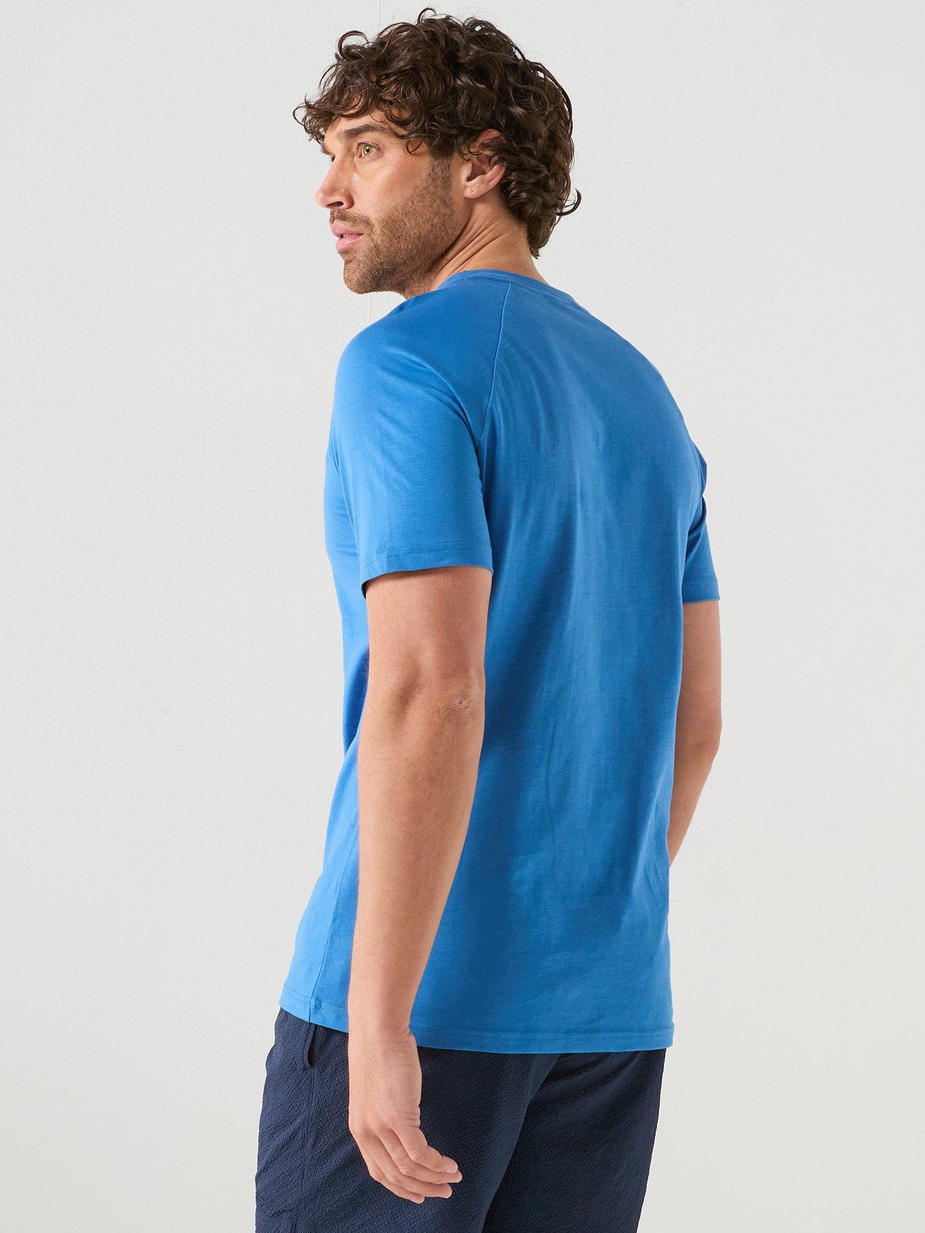 Image 2 of 5 of BOSS Bodywear Rn Slim Fit Stripe T-Shirt - Bright Blue