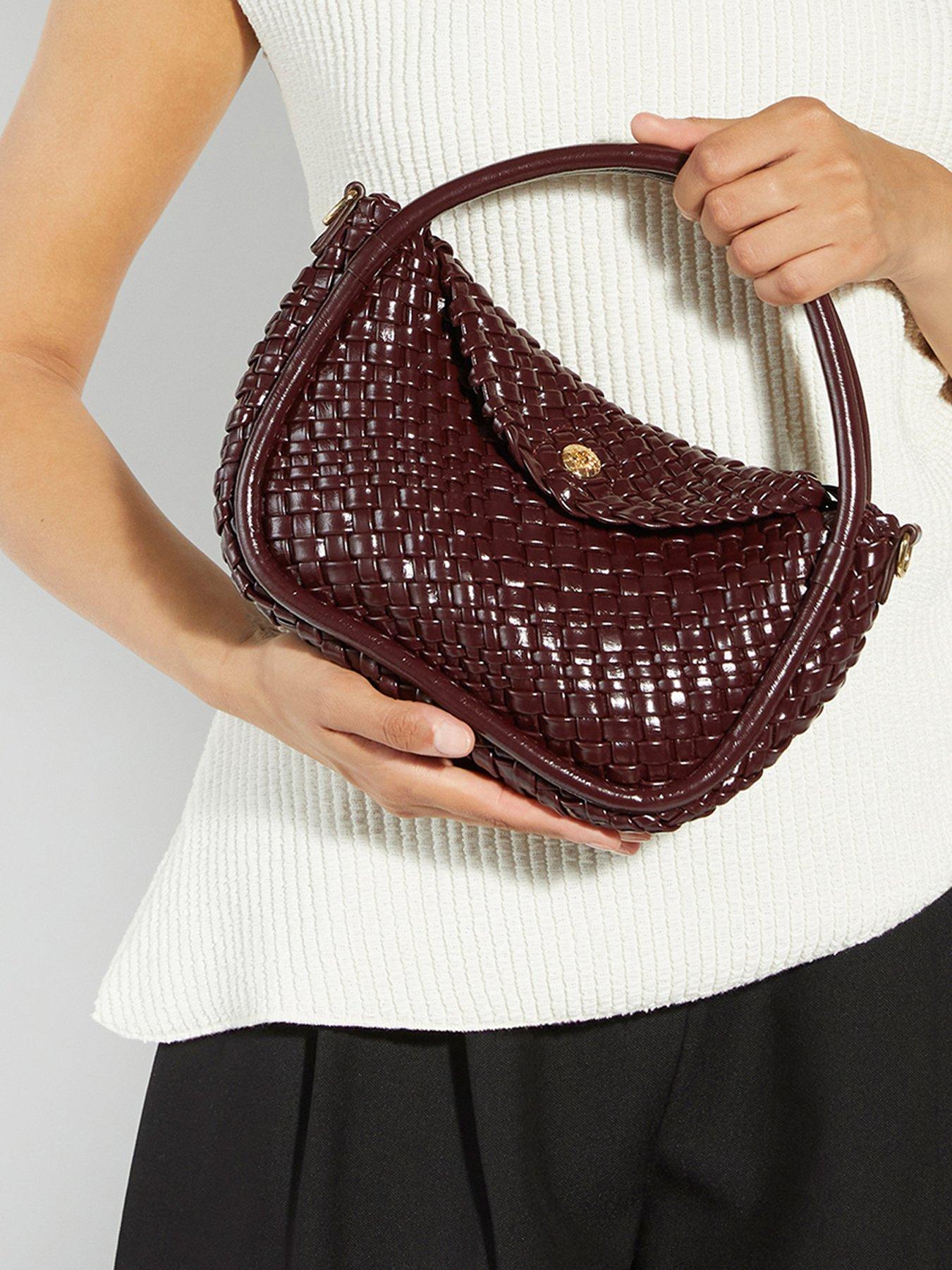 Dune London Dinideliberate Small Woven Bag - Burgundy