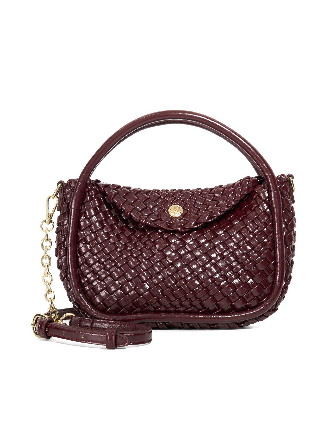 Dune London Dinideliberate Small Woven Bag - Burgundy