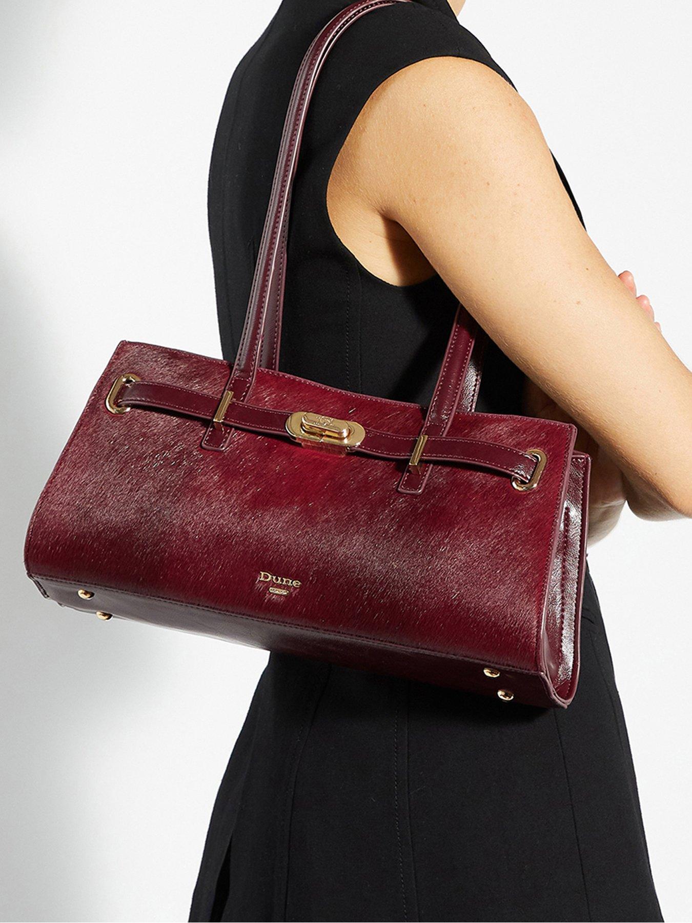 Dune London Depend Leather Shoulder Bag - Red
