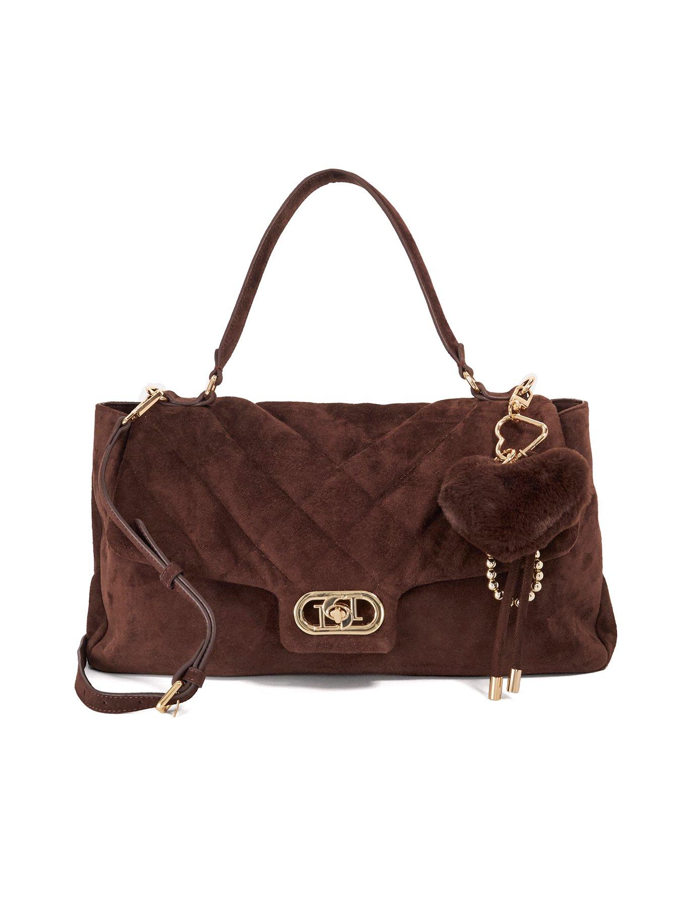 Dune London Regency Suede Shoulder Bag - Brown