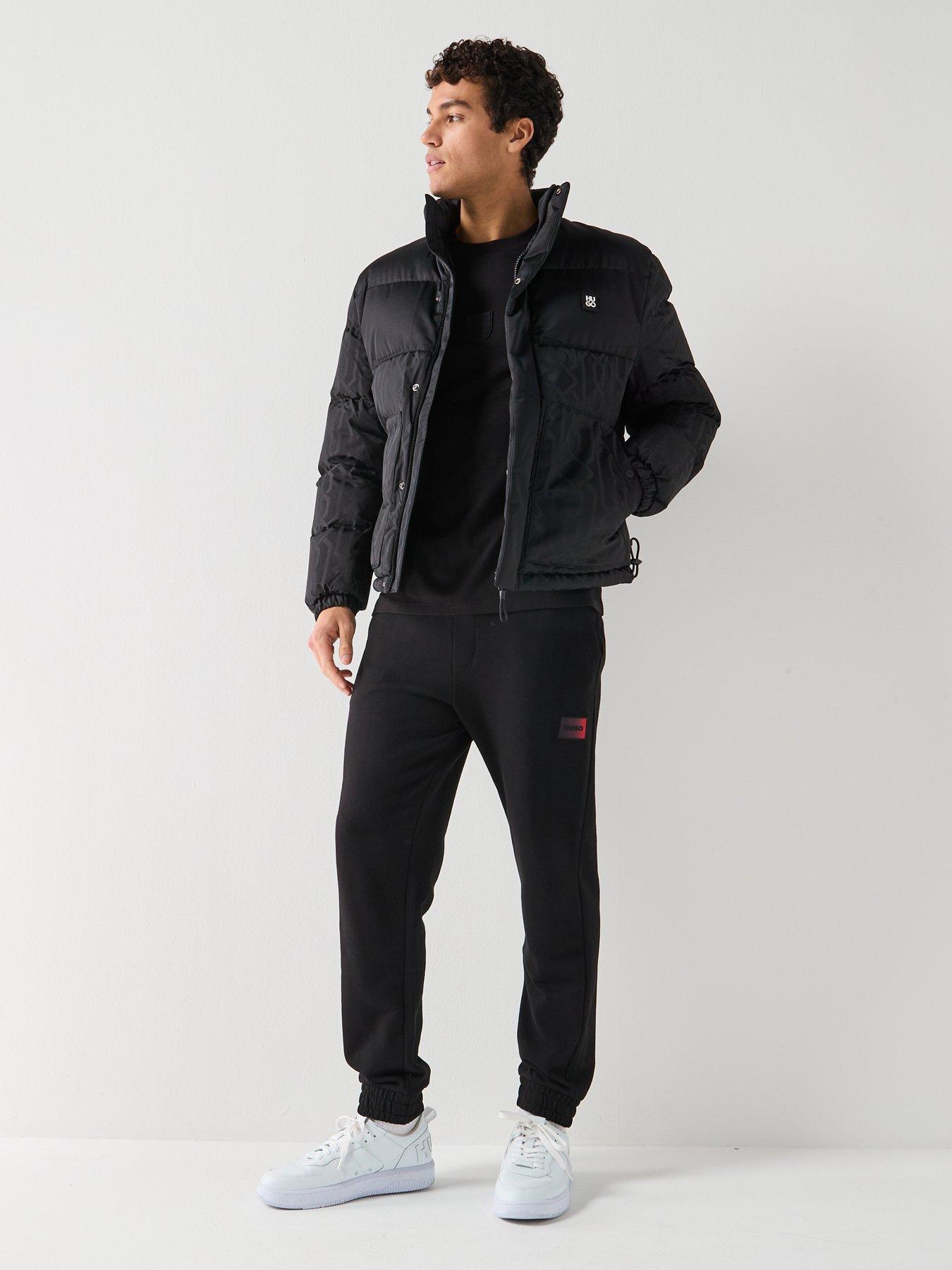  image of hugo-danopan-gradient-badge-logo-joggers-black