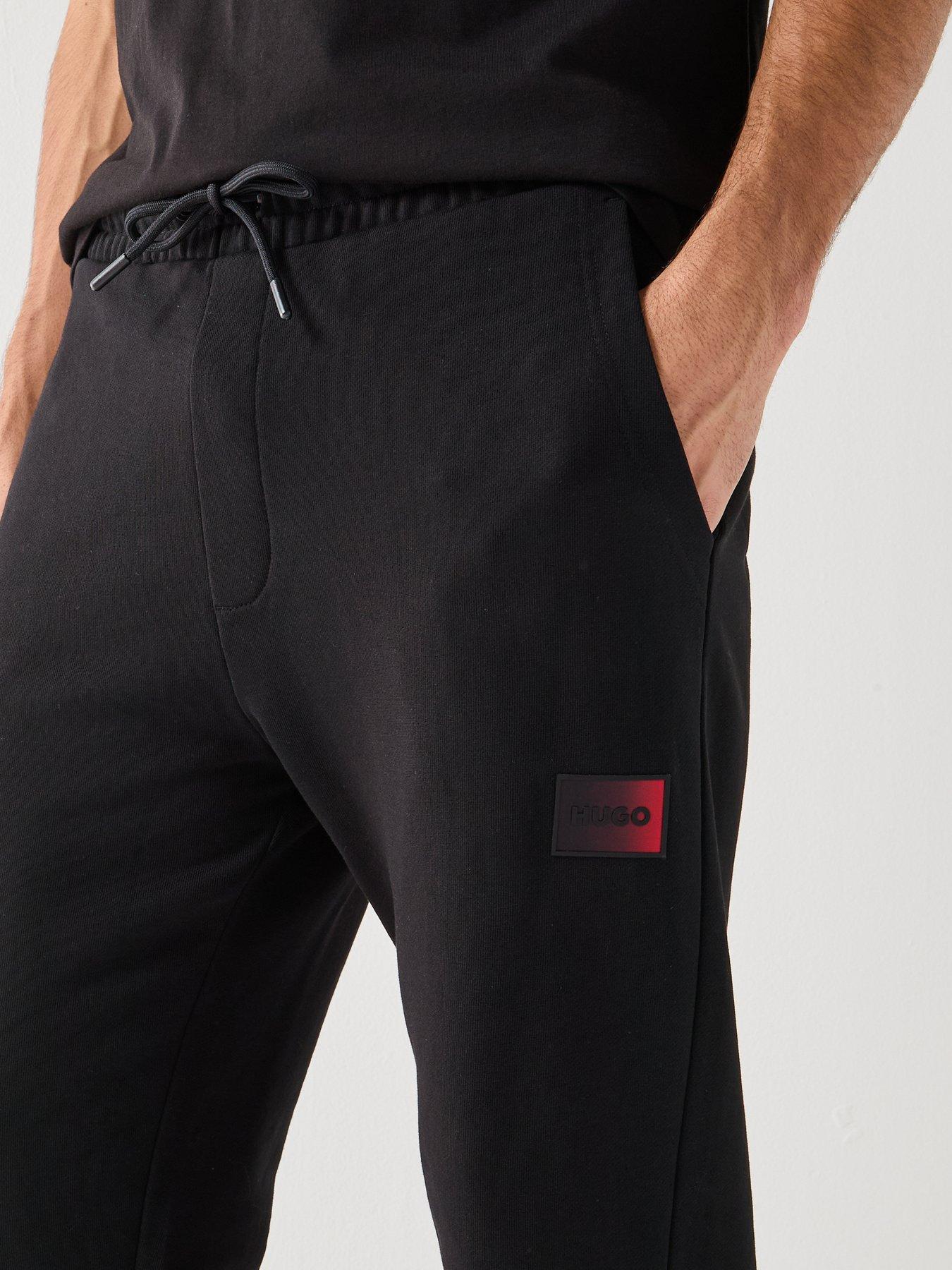  image of hugo-danopan-gradient-badge-logo-joggers-black