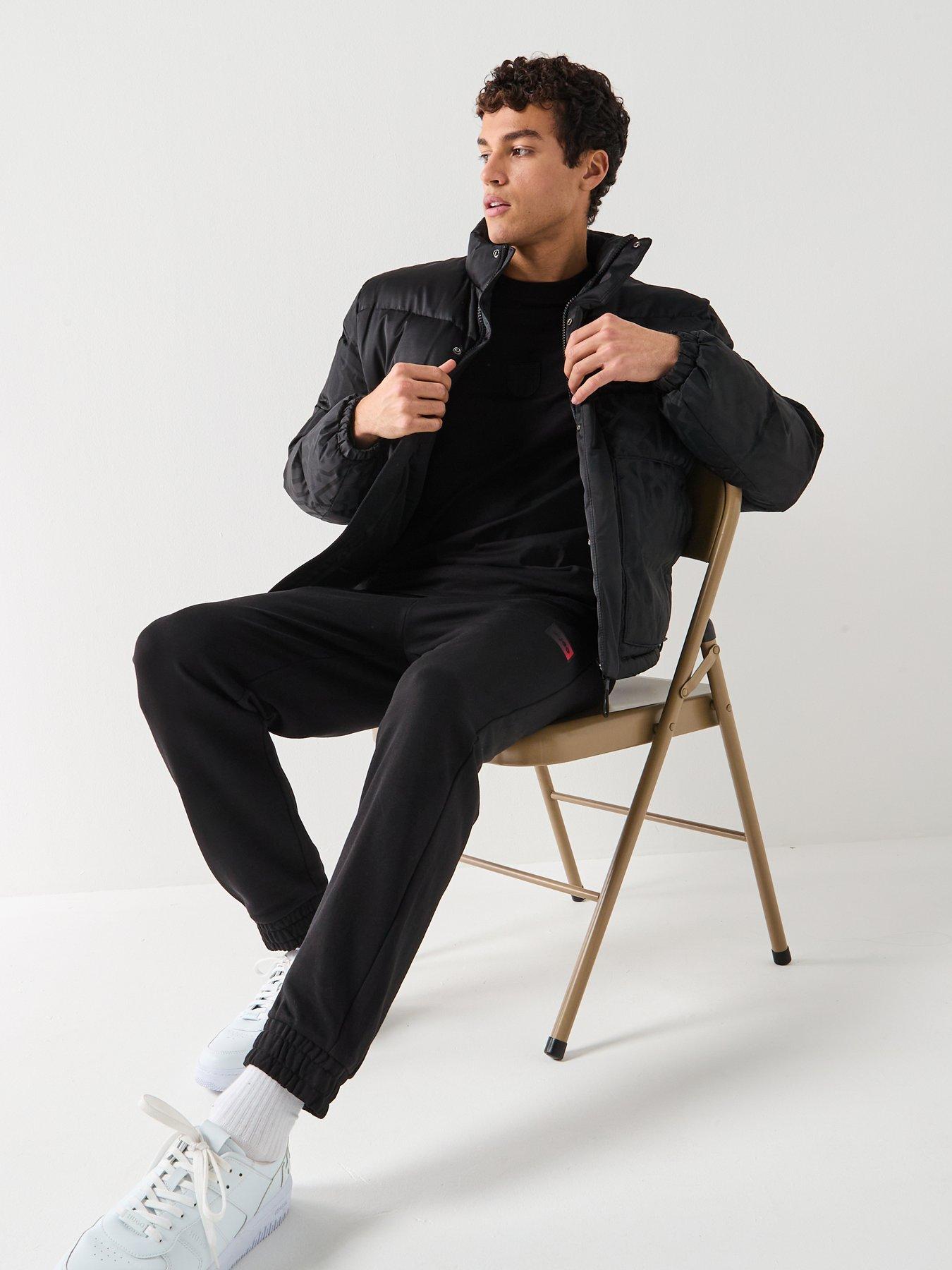  image of hugo-danopan-gradient-badge-logo-joggers-black