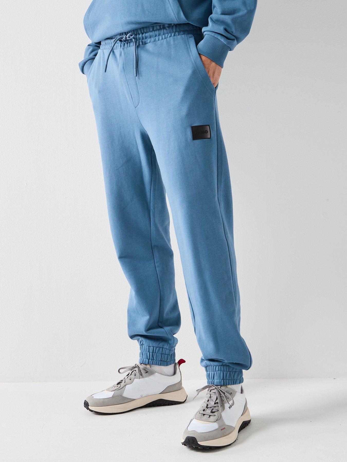 HUGO Danopan Gradient Badge Logo Joggers - Blue