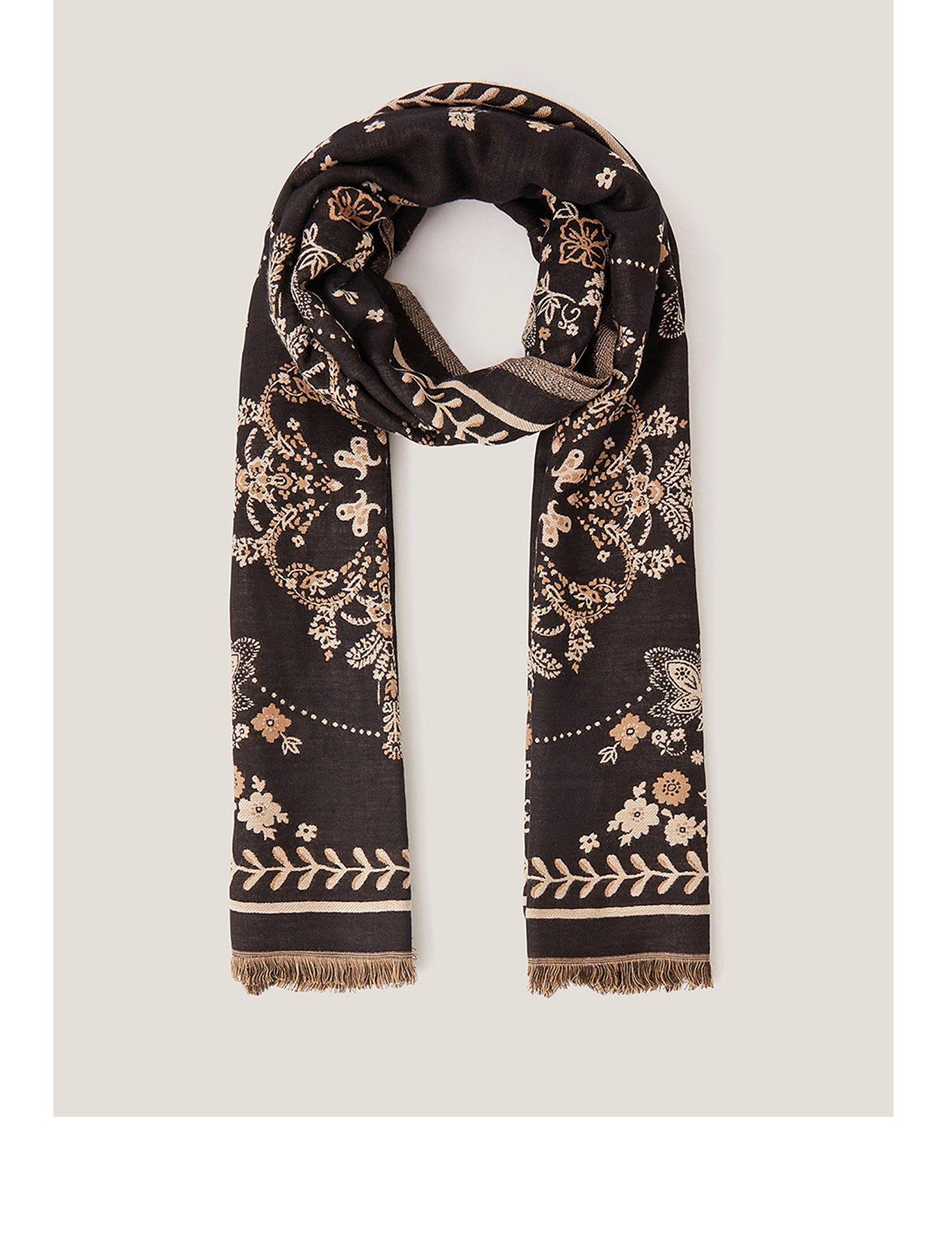 undefined Sammi Medallion Scarf - Navy