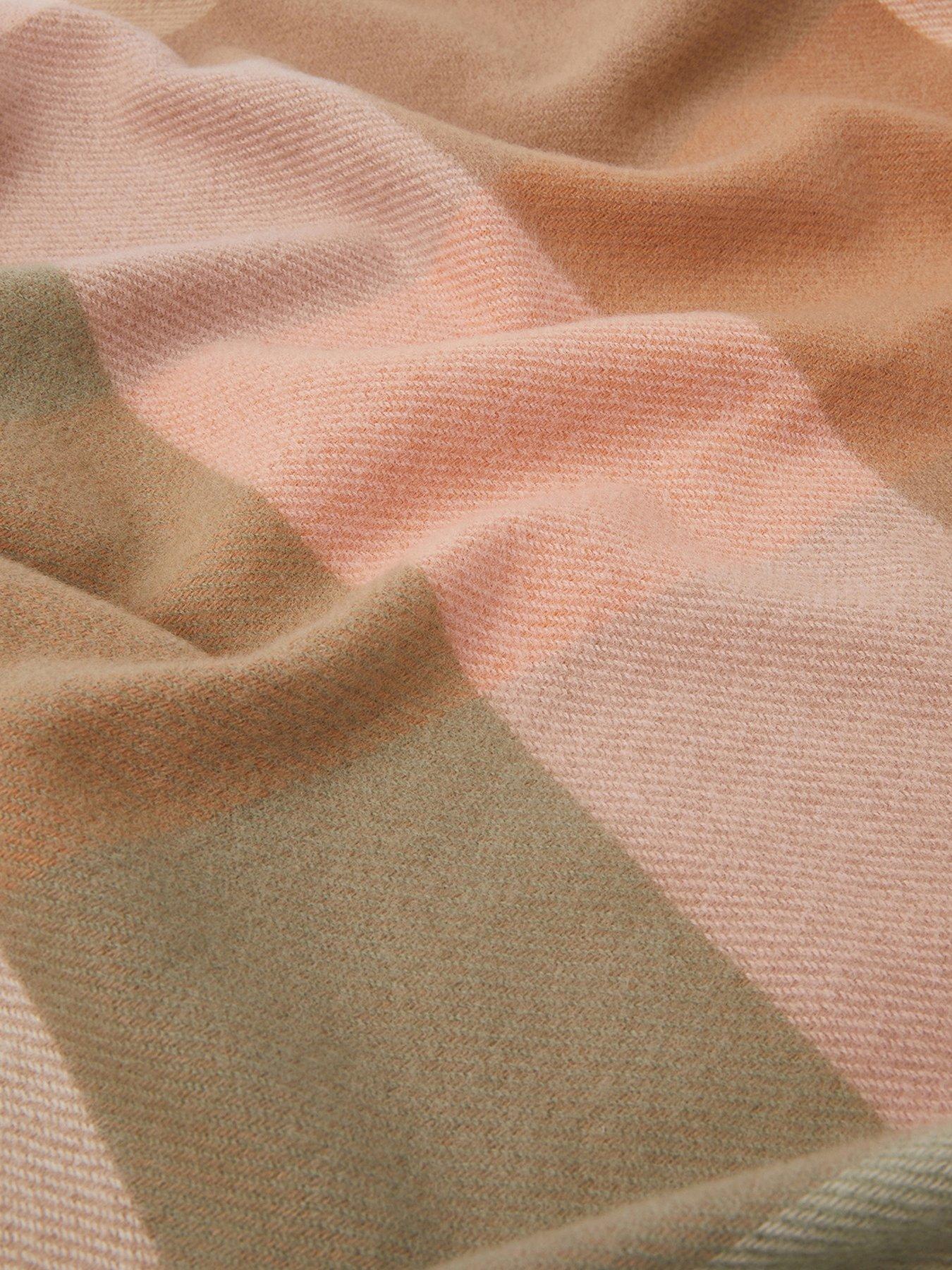 Image 3 of 3 of Monsoon Essa Light Check Scarf - Pink