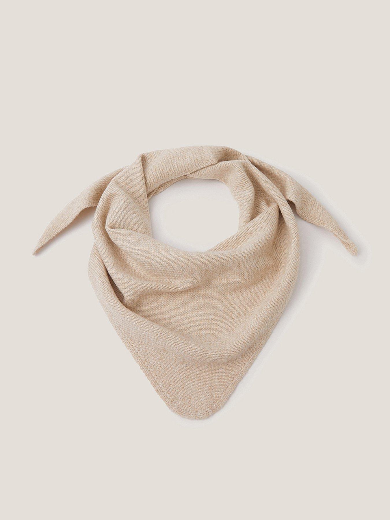 Image 1 of 2 of Monsoon Fae Knit Triangle Scarf - Neutral