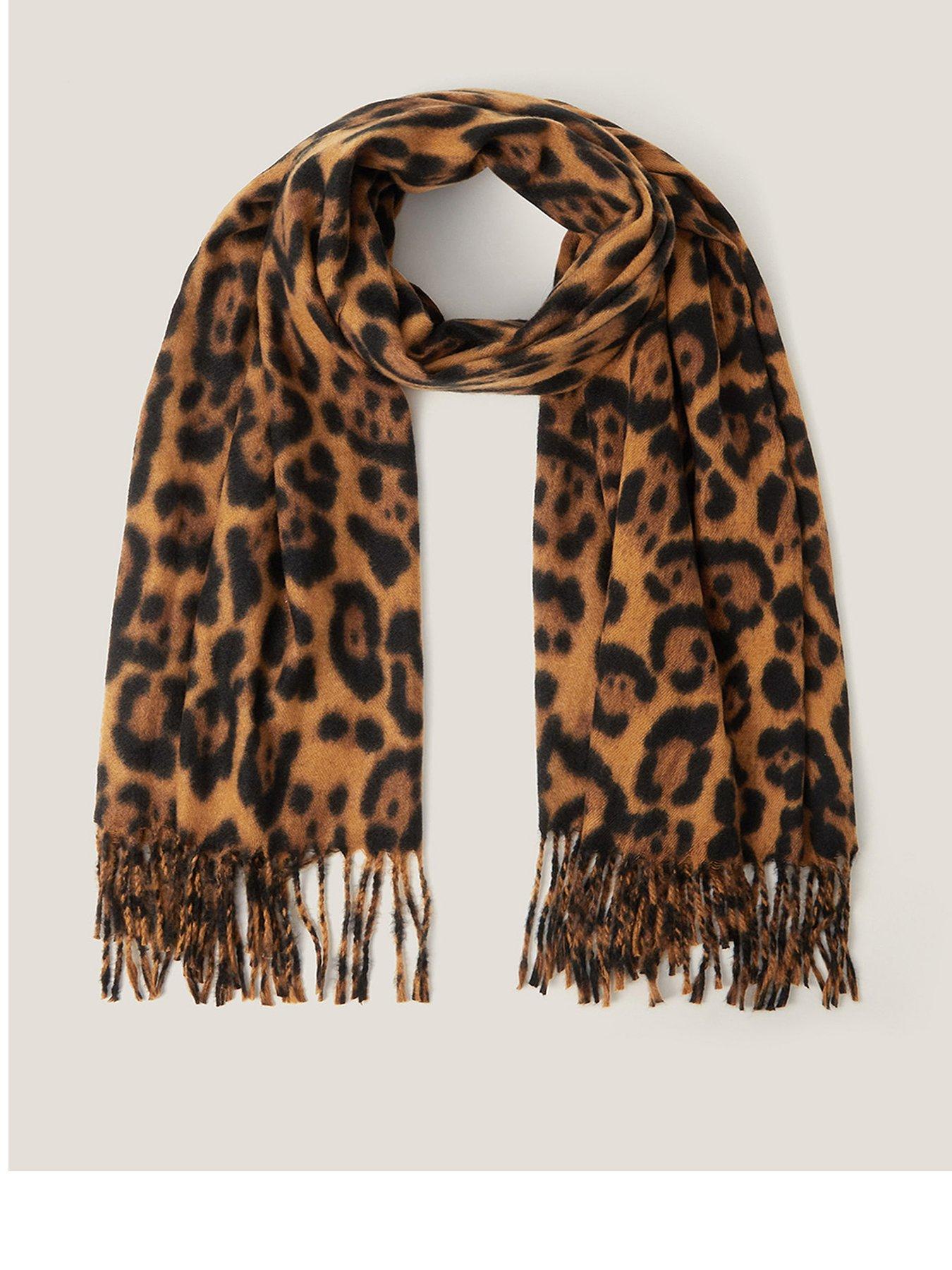undefined Lottie Leopard Scarf - Neutral