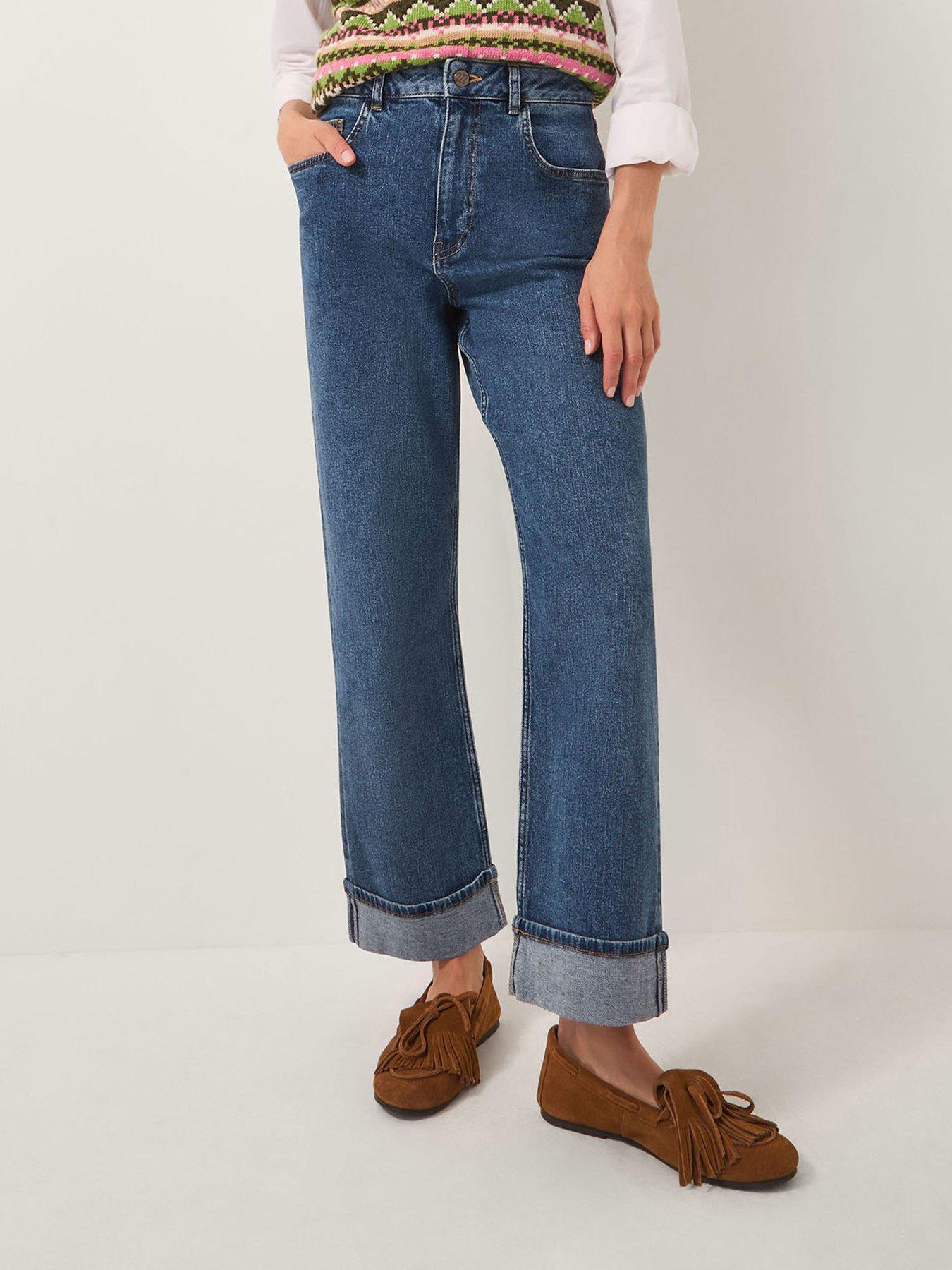 undefined Tina Turn Up Jeans - Blue