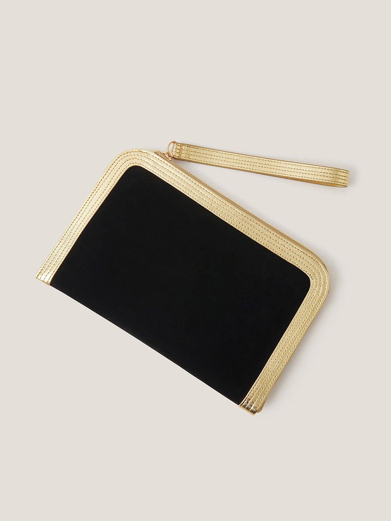 Monsoon Lottie Suedette Pouch - Black