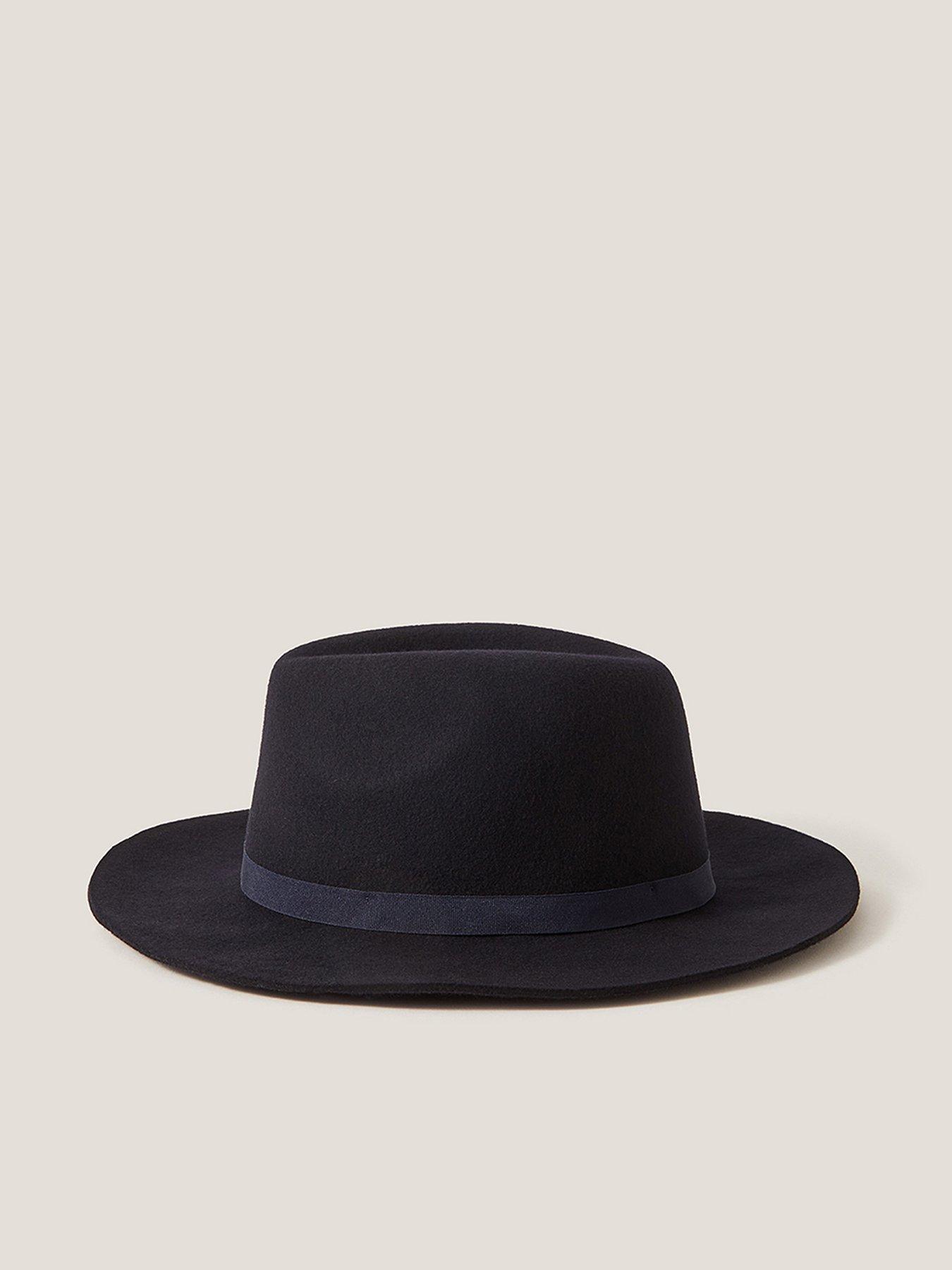 undefined Drew Fedora Hat - Navy