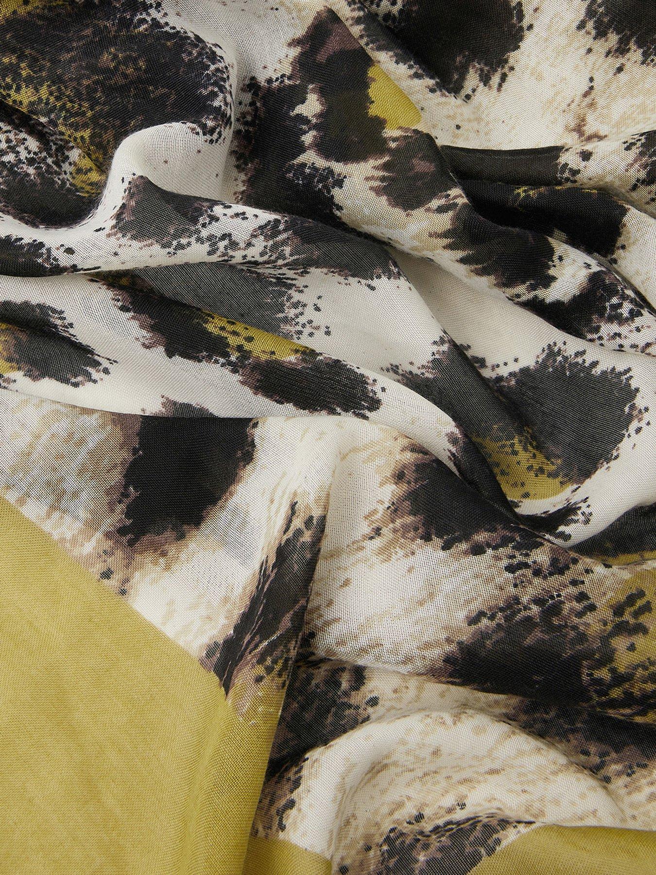 Image 2 of 2 of Monsoon Kat Animal Print Scarf - Olive