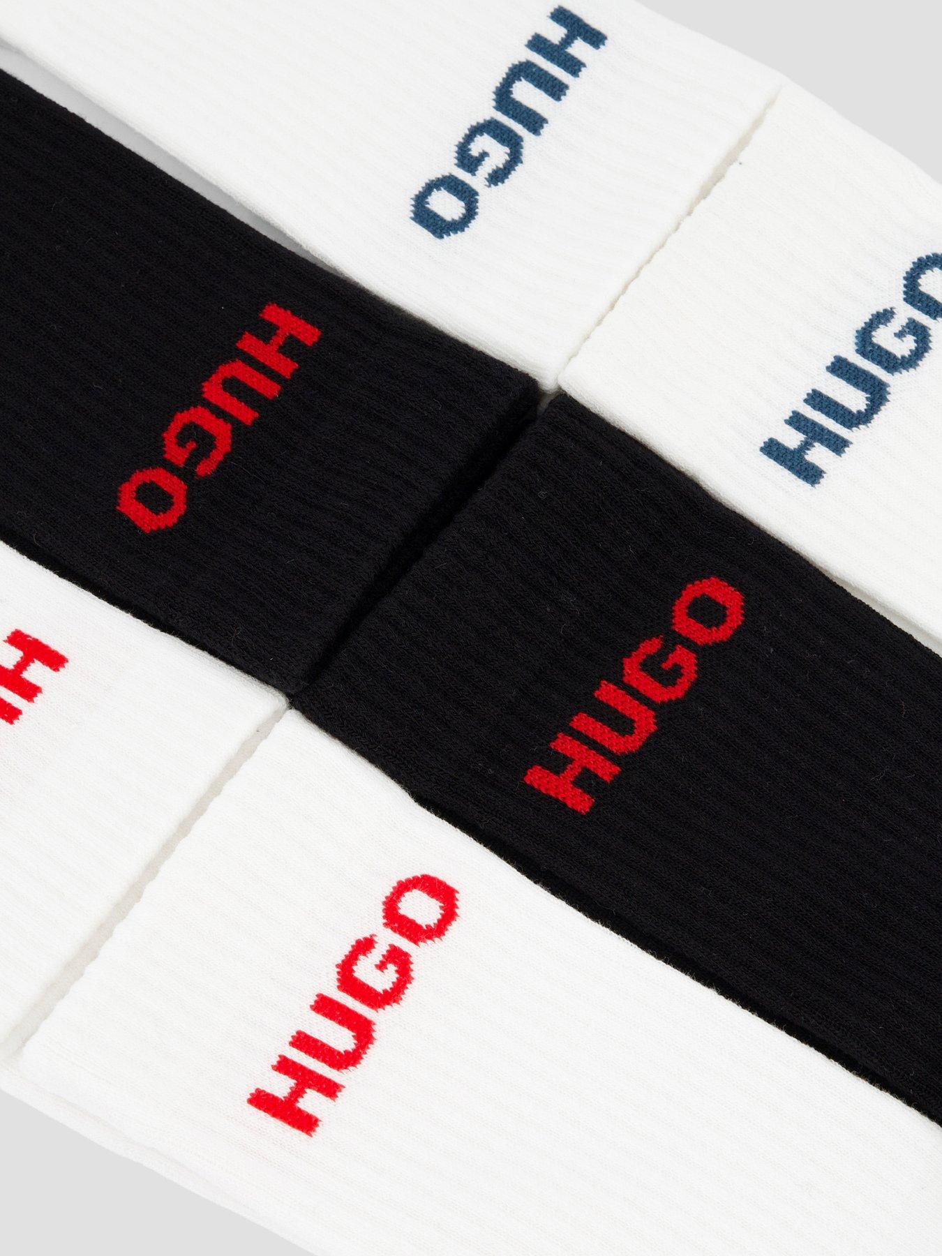 Image 3 of 3 of HUGO Bodywear 6 Pack Logo Sports Crew Socks - Assorted