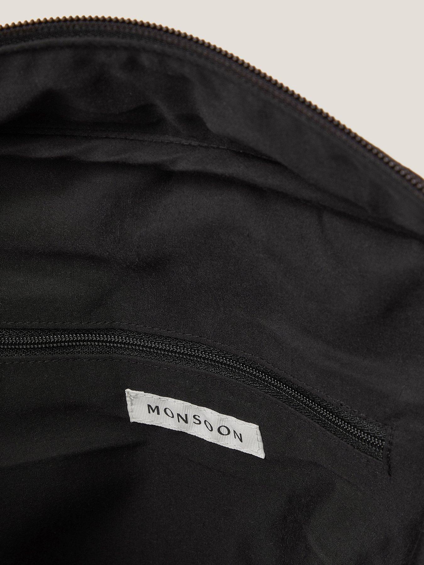 Image 4 of 4 of Monsoon Lily Floral Embroidered Backpack - Black