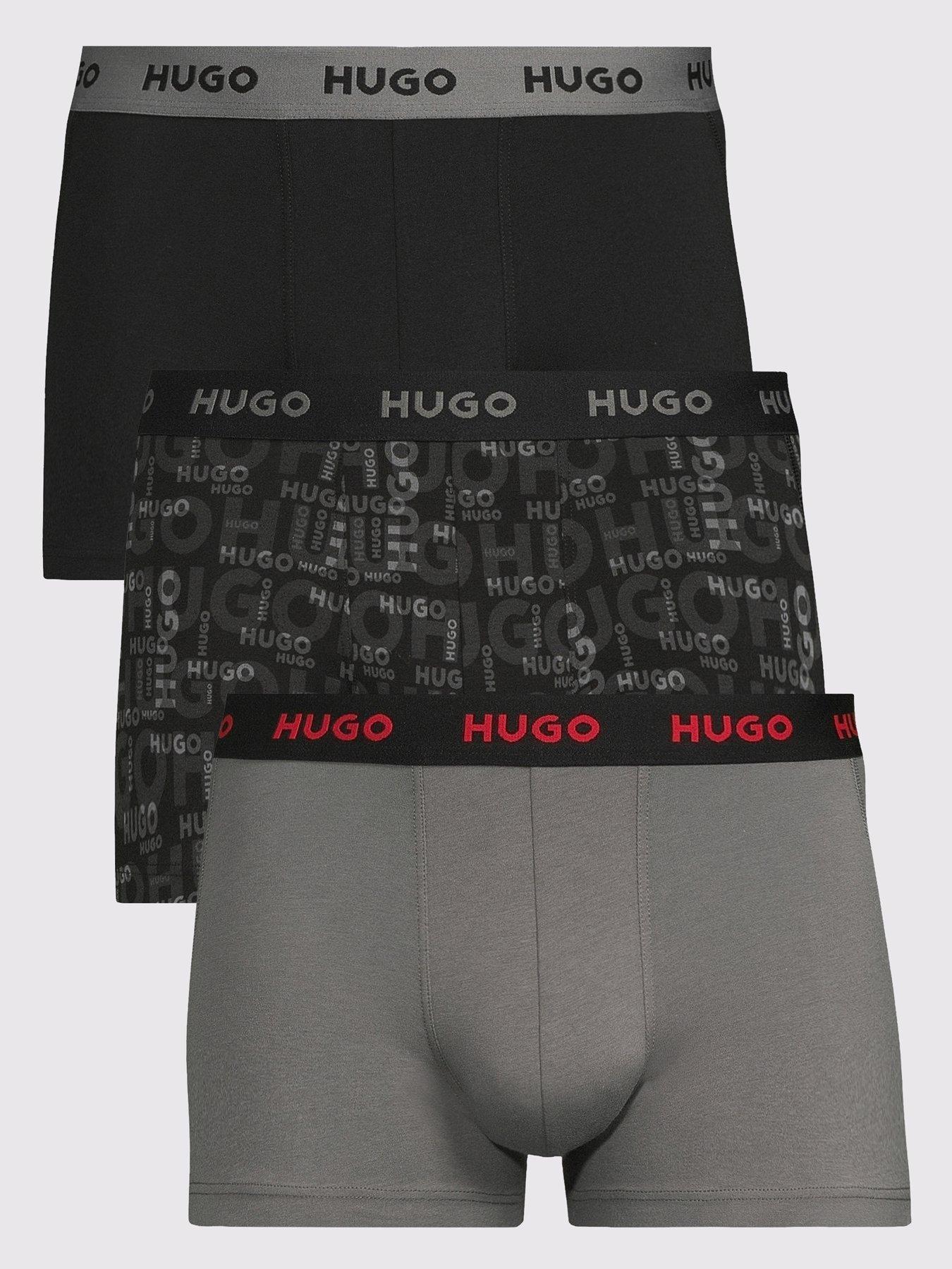 hugo-bodywear-triplet-3-pack-printed-trunks-black
