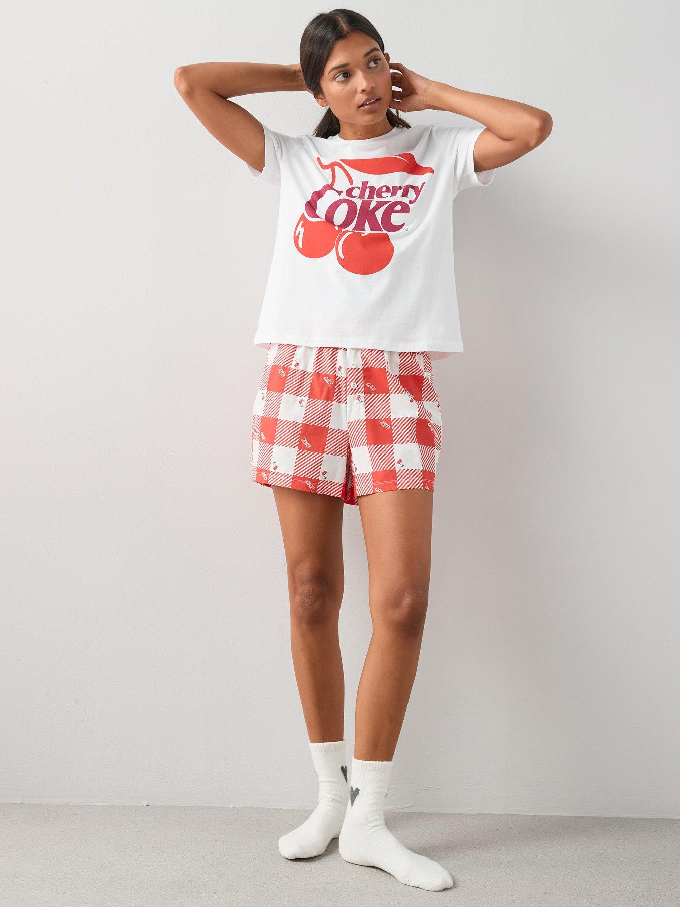 Image 3 of 7 of The Very Collection Cherry Coke Shortie Set - Multi