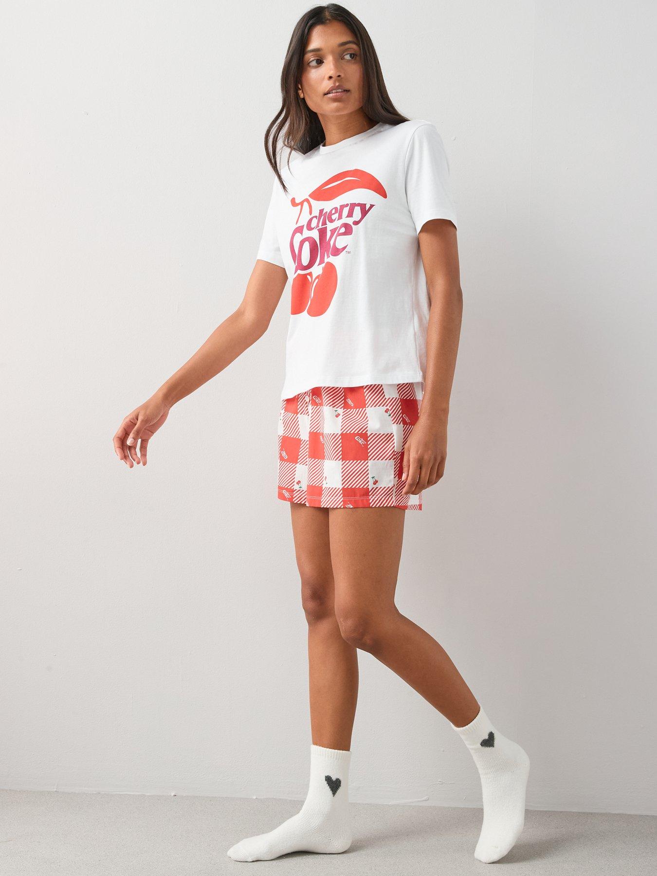 Image 6 of 7 of The Very Collection Cherry Coke Shortie Set - Multi