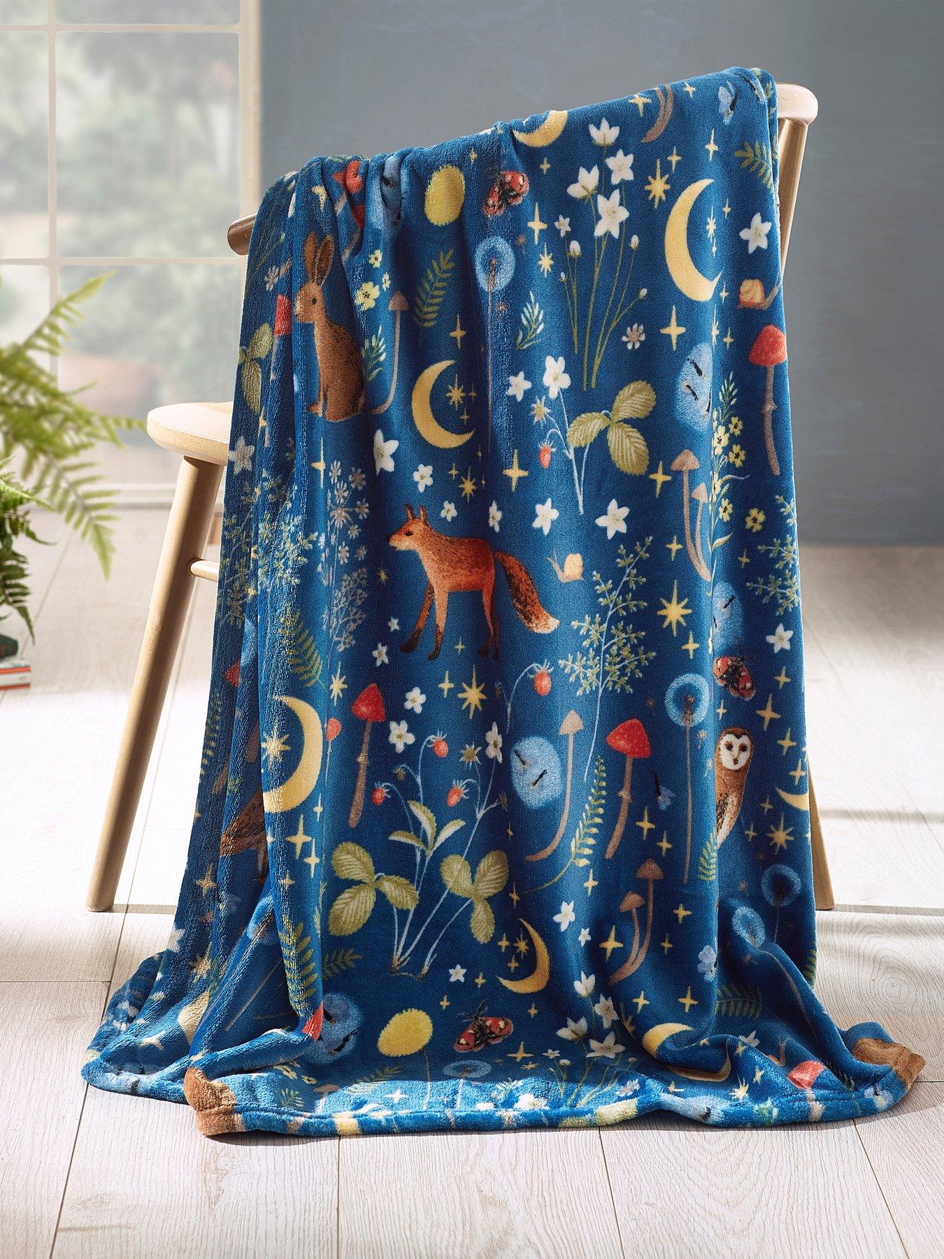Catherine Lansfield Enchanted Twilight Animals Throw