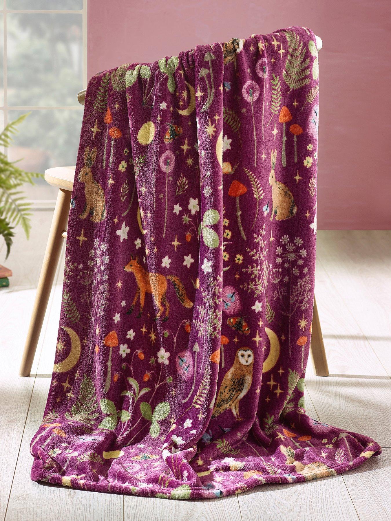 Catherine Lansfield Enchanted Twilight Animals Throw