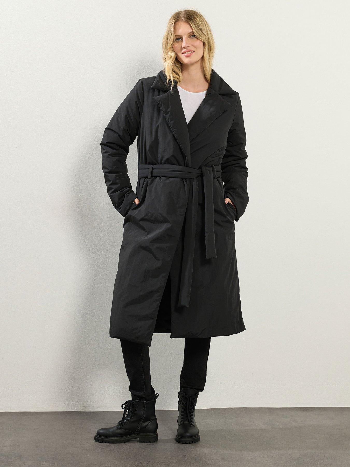 Long Tall Sally Longline Padded Coat - Black