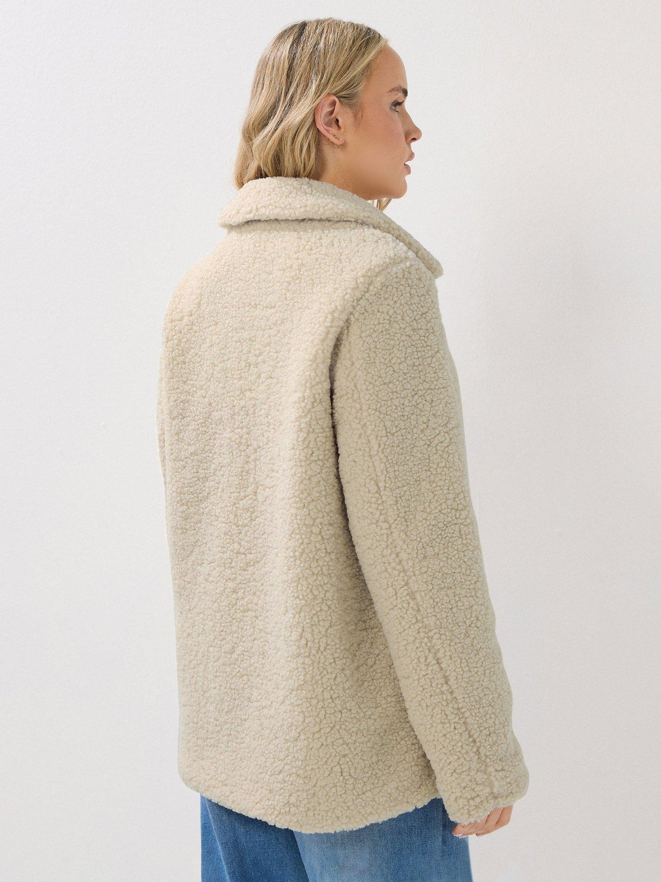 Image 2 of 4 of Long Tall Sally Borg Button Through Jacket - Ivory