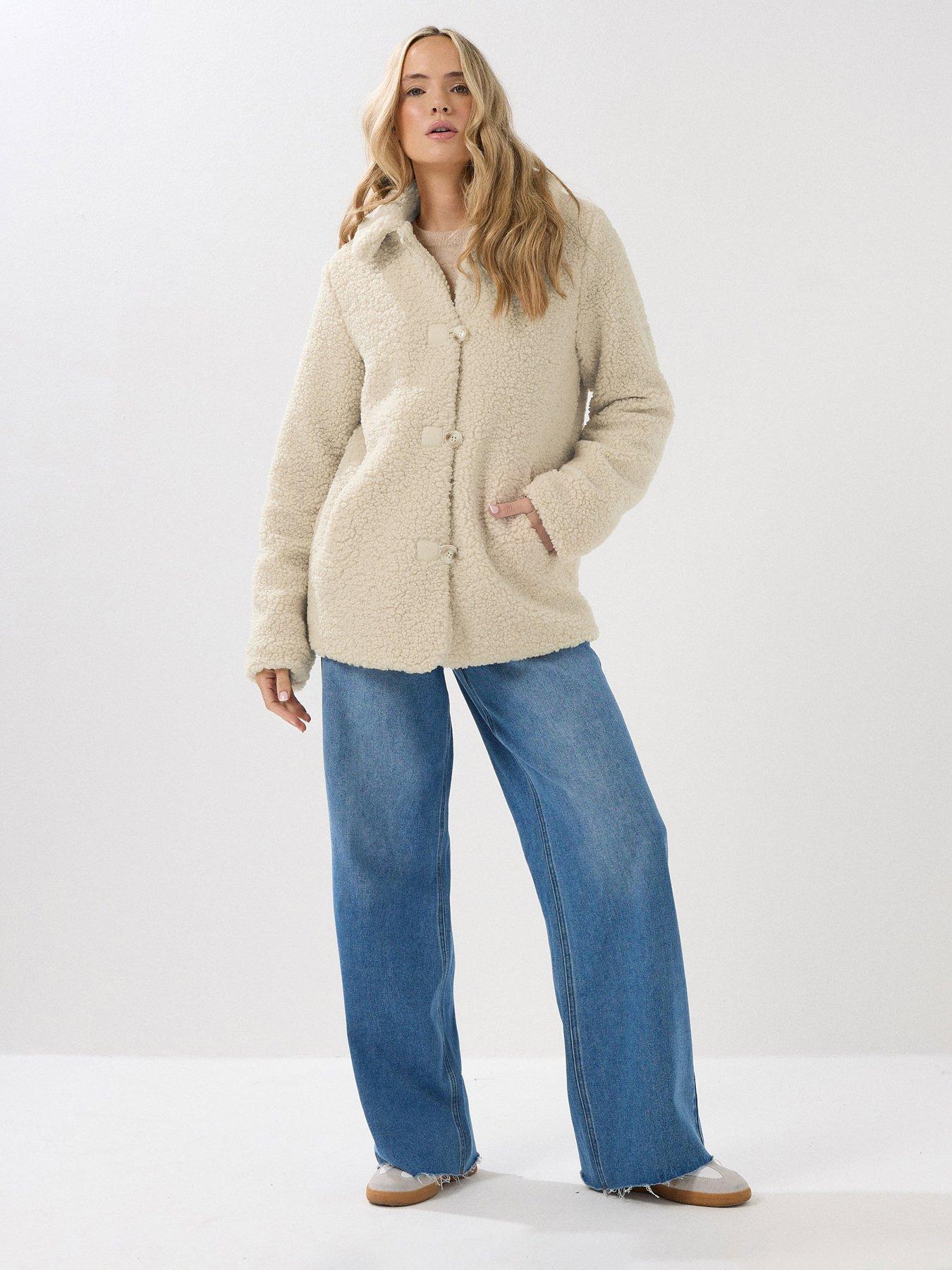 Image 3 of 4 of Long Tall Sally Borg Button Through Jacket - Ivory