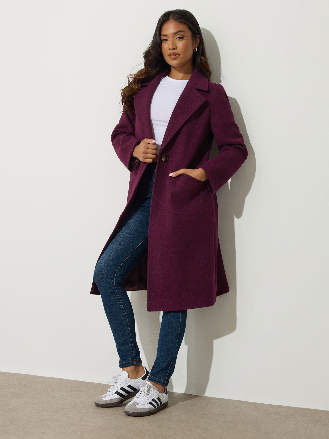 Image 1 of 4 of PixieGirl Petite Single Button City Coat - Red