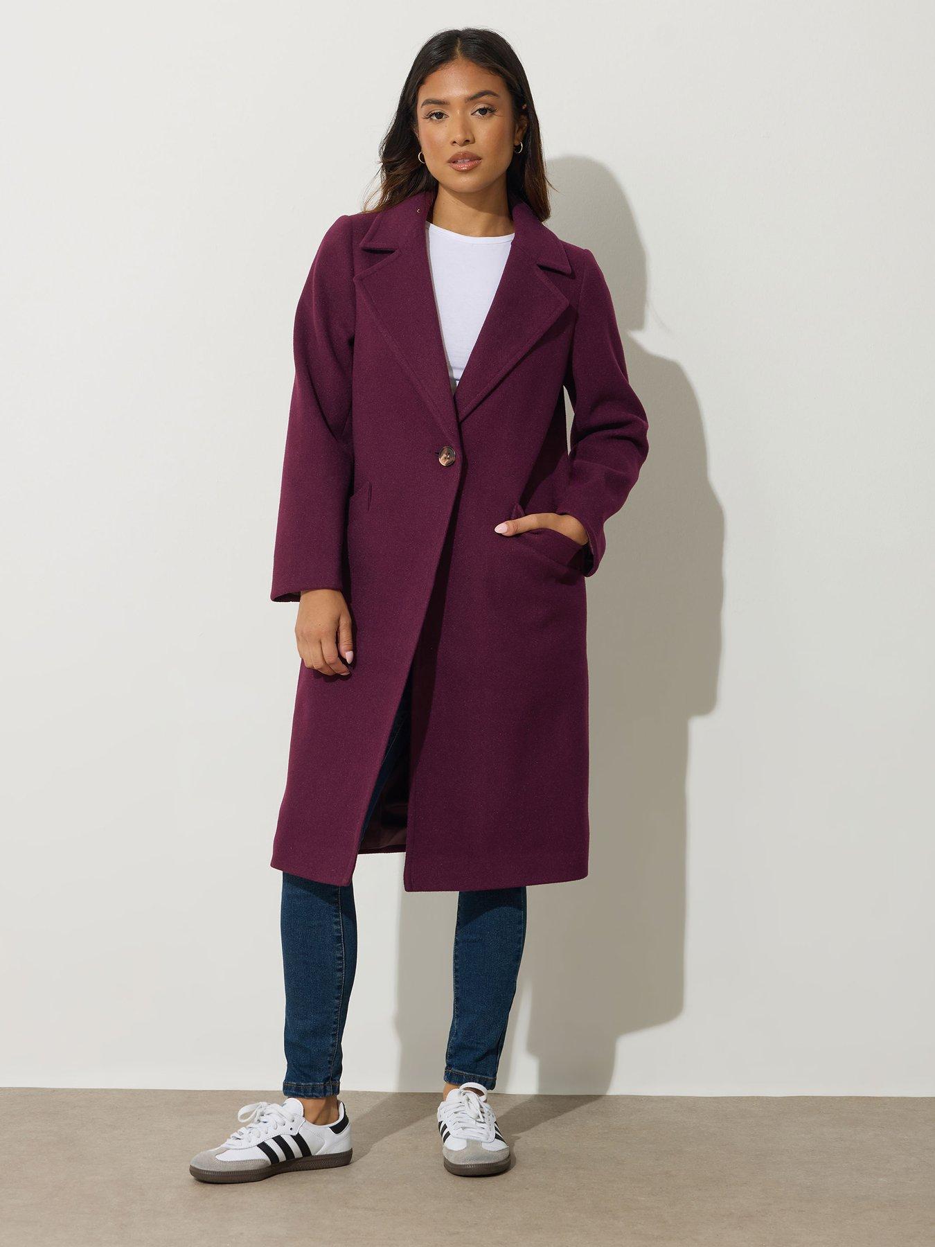 Image 3 of 4 of PixieGirl Petite Single Button City Coat - Red