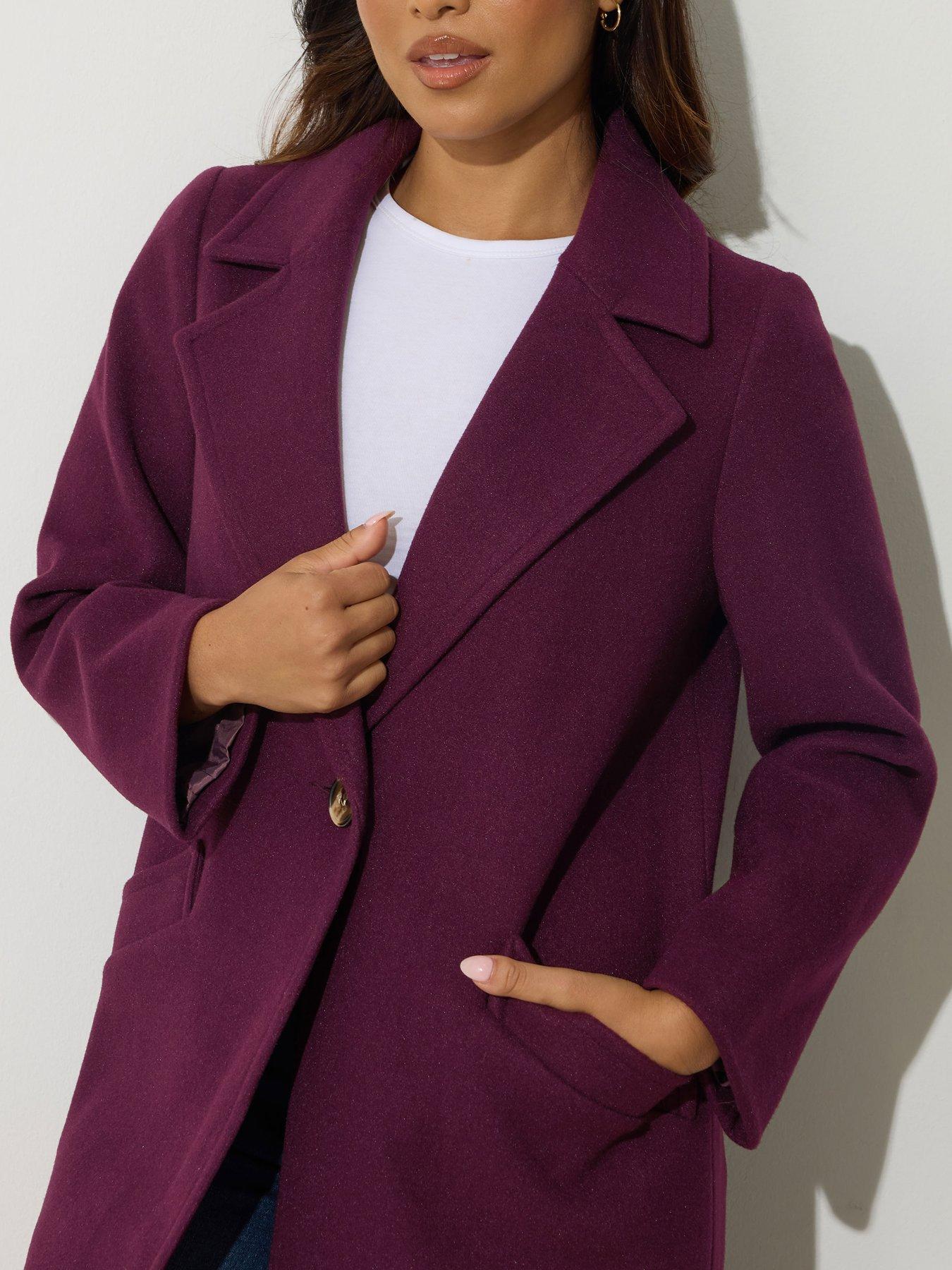 Image 4 of 4 of PixieGirl Petite Single Button City Coat - Red
