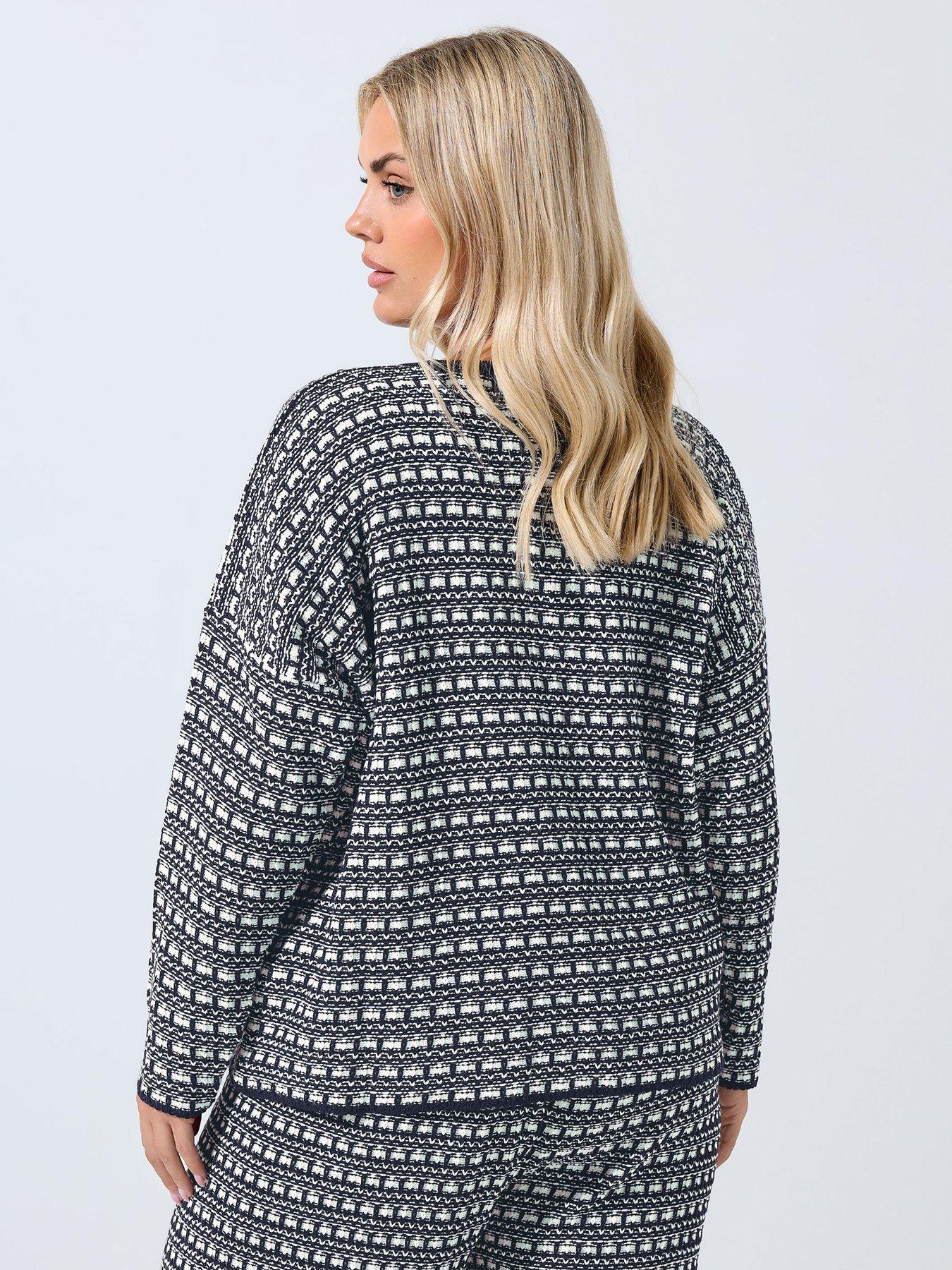 Image 2 of 4 of Yours Curve Boucle Cardigan - Blue