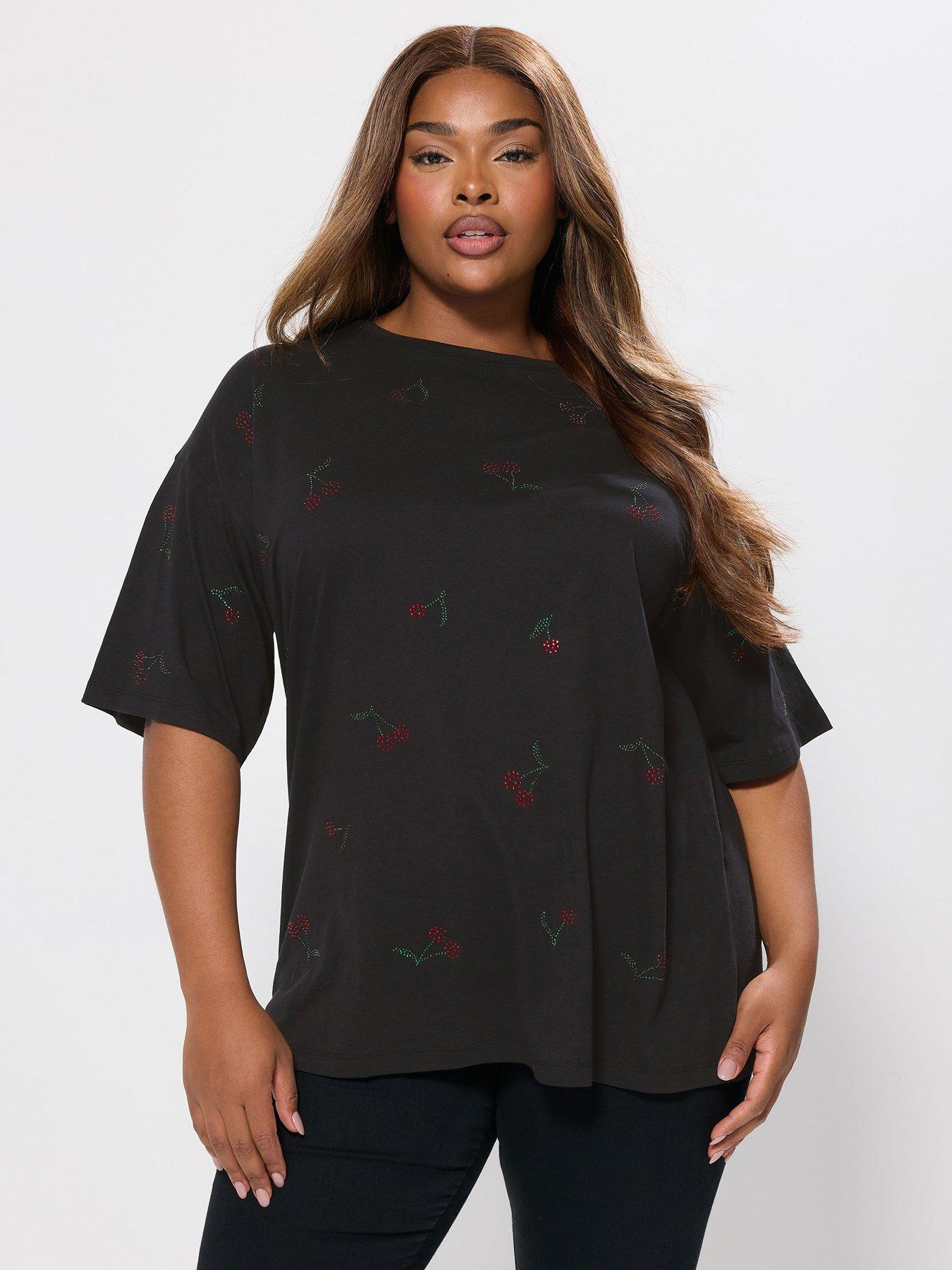 undefined Curve Oversized Stud T-shirt