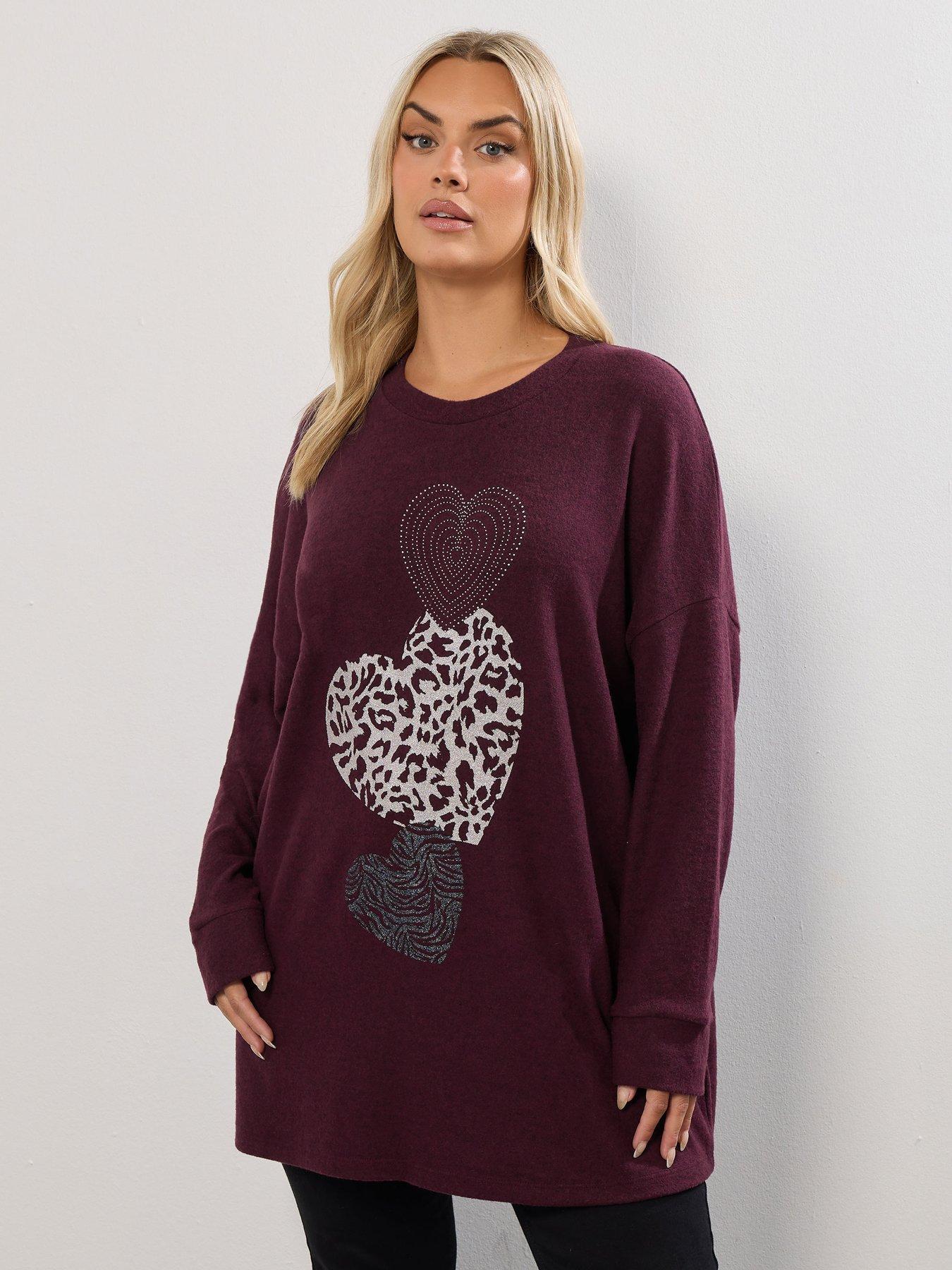 yours-curve-animal-heart-jumper-purple