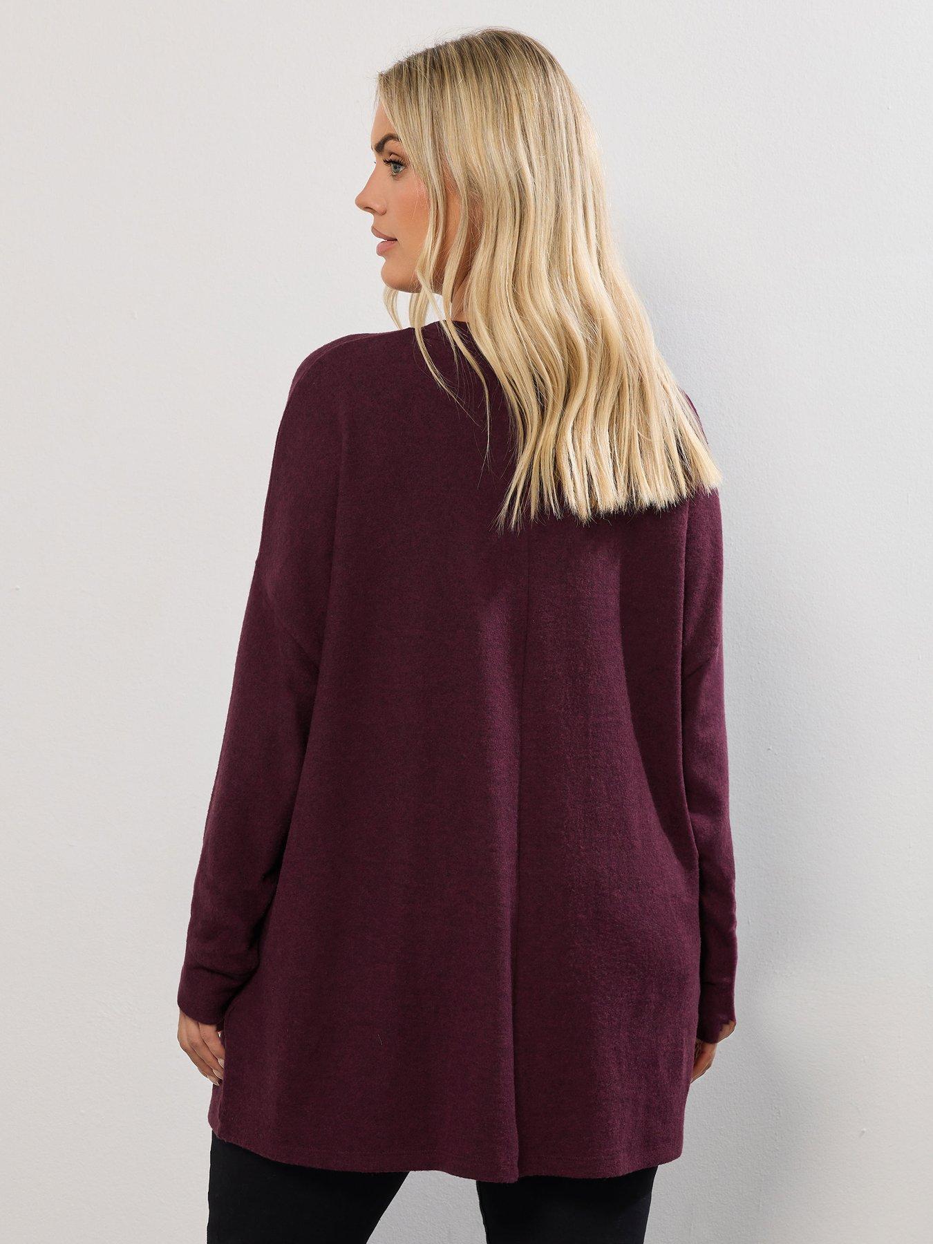 Image 2 of 4 of Yours Curve Animal Heart Jumper - Purple