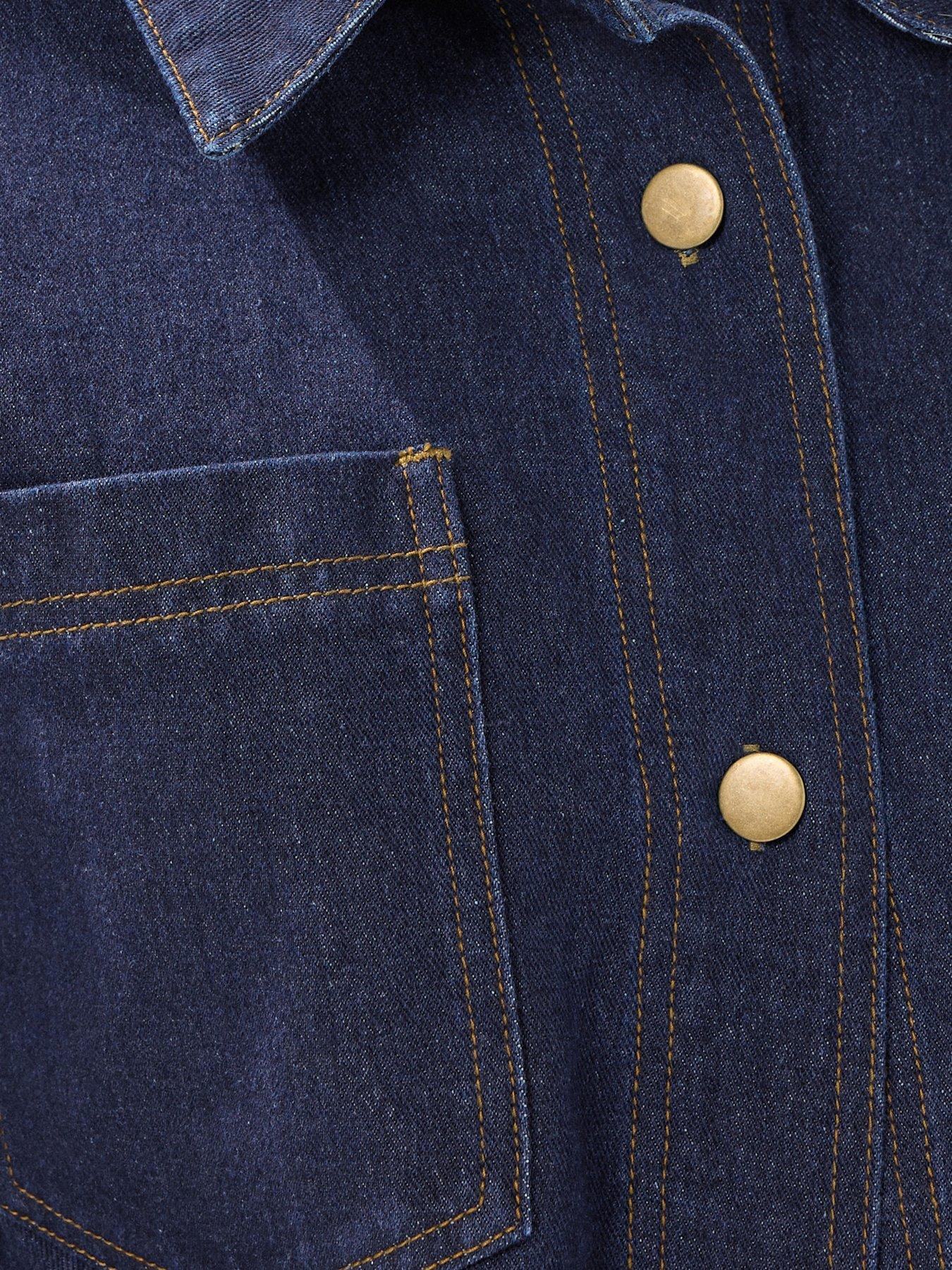  image of long-tall-sally-denim-shacket-blue