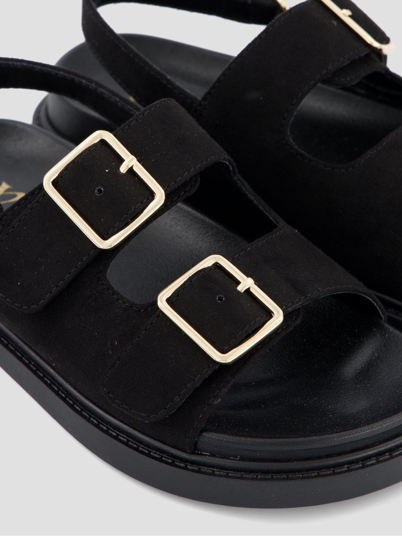  image of the-very-collection-buckle-strap-sandal-black