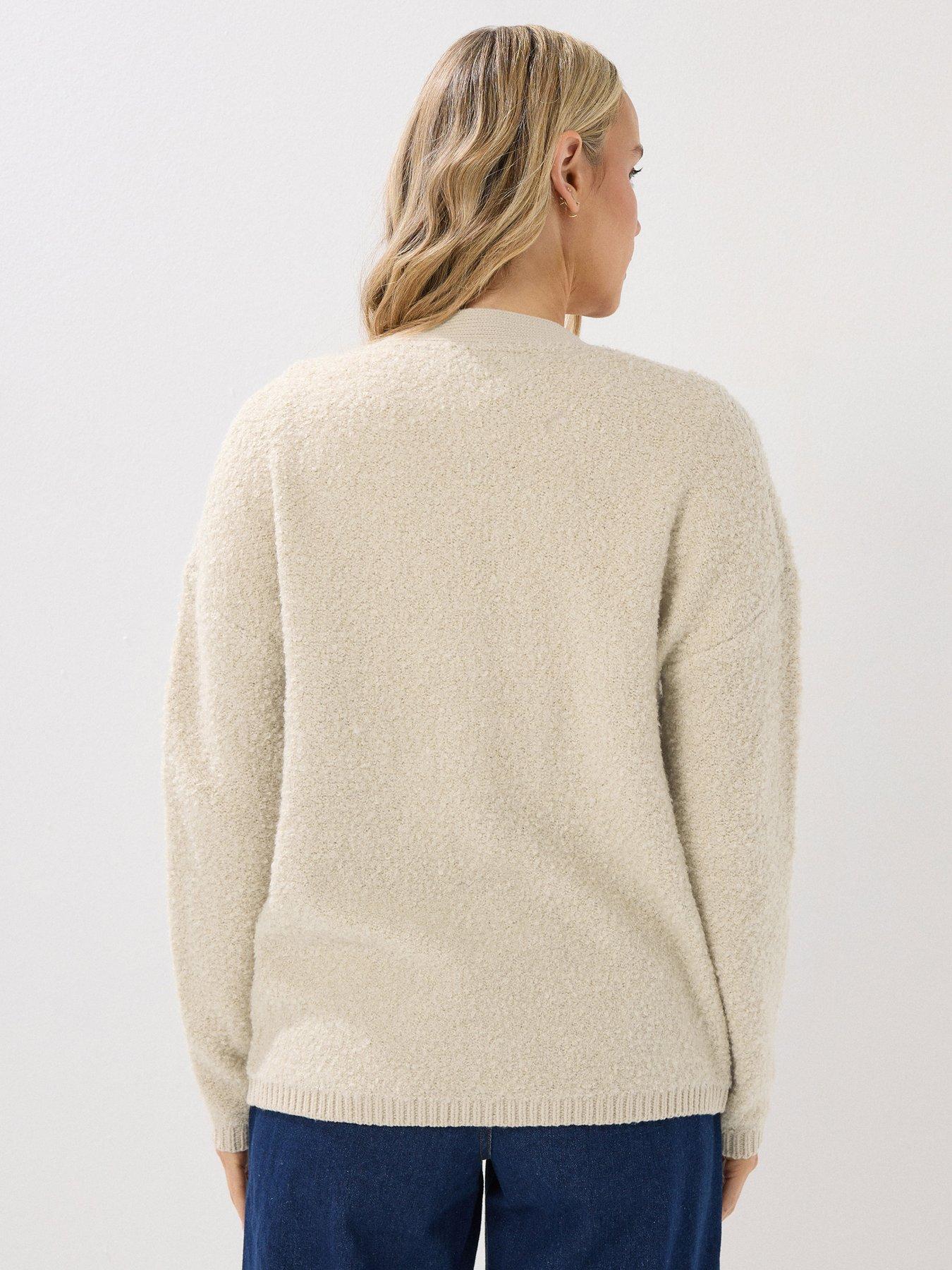 Image 2 of 4 of Long Tall Sally Boucle Cardigan - Ivory