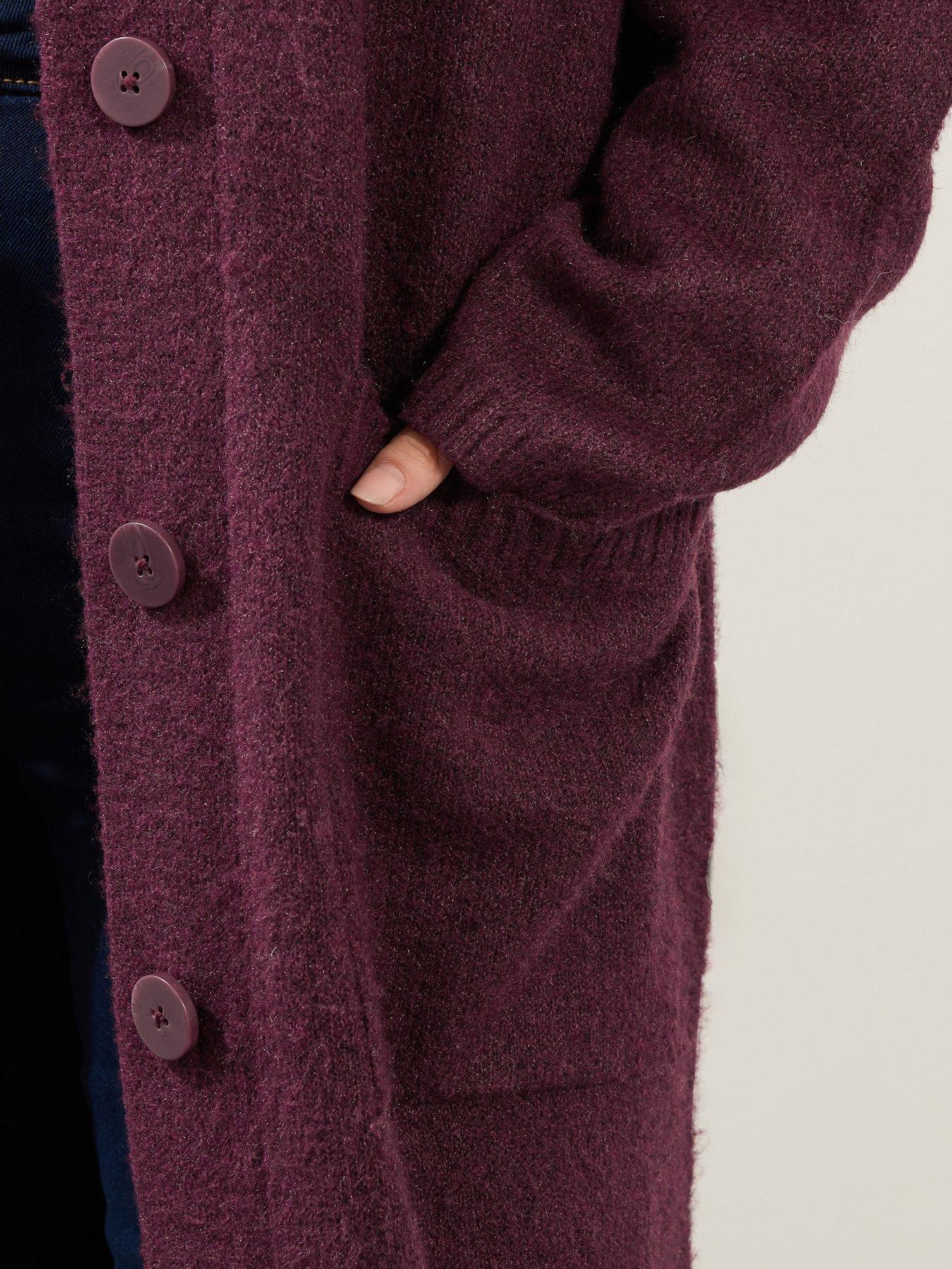 Image 4 of 4 of Long Tall Sally Knitted Coatigan - Red