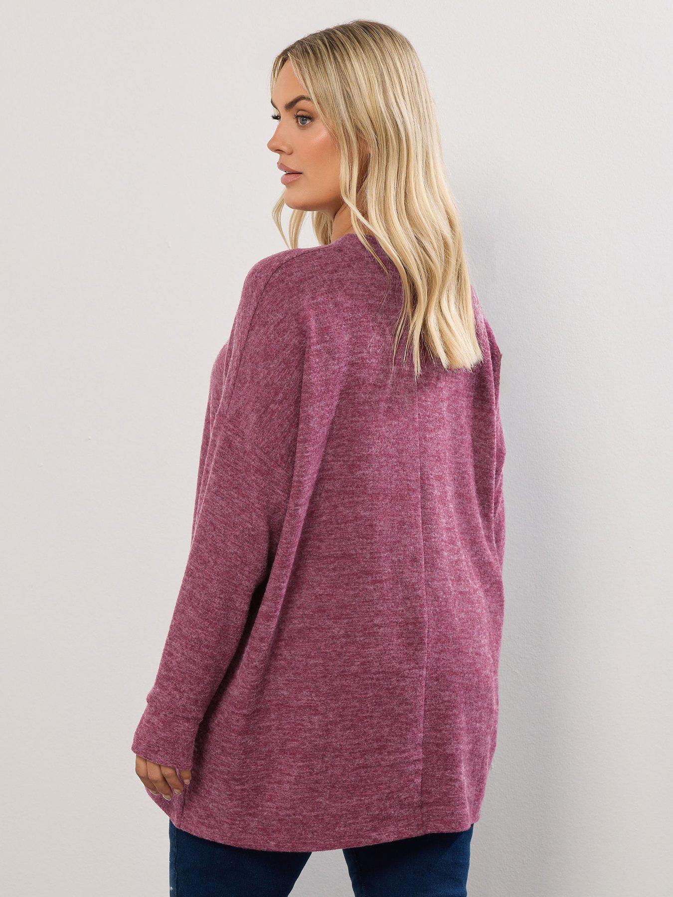 Image 2 of 4 of Yours Curve Long Sleeve Jumper - Pink