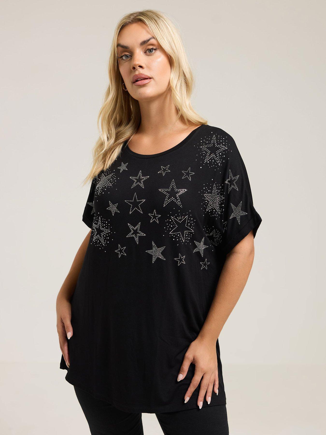undefined Curve Hot Fix Grown On T-Shirt - Black